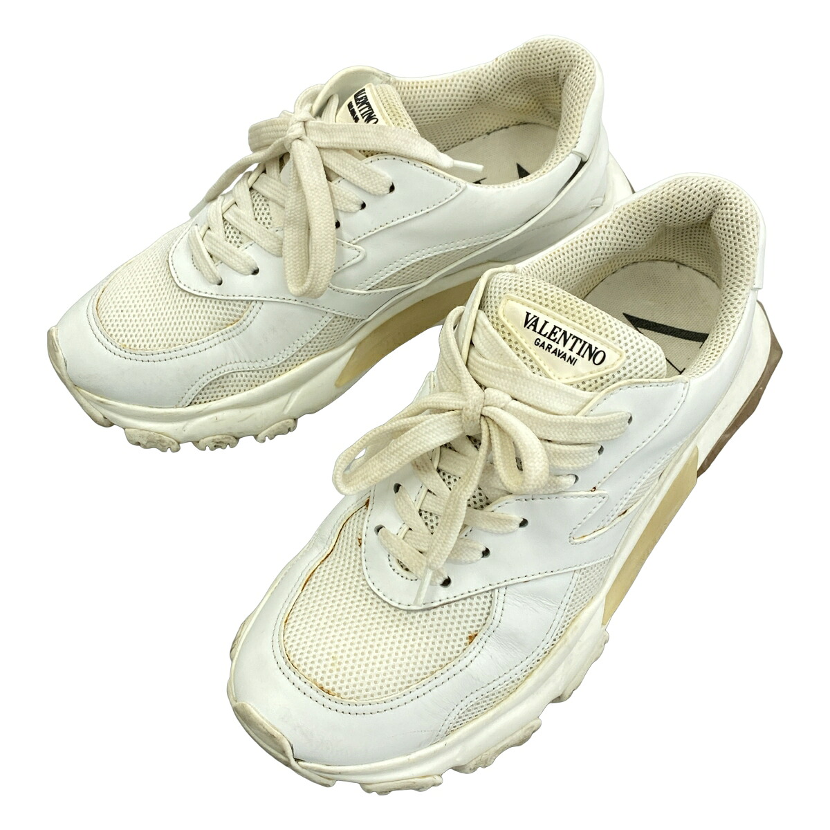 VALENTINO ヴァレンティノ Bounce ローカットスニーカー QW2S0I55 ホワイト 37 【中古】 ITM5ONU7H8F0|MODESCAPE 店