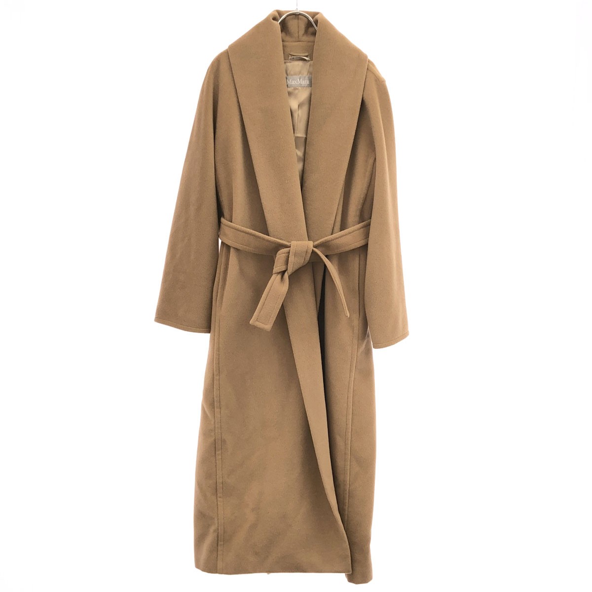 MaxMara マックスマーラ ショールカラーウールガウンコート D10934510900 キャメルブラウン 38 【中古】 ITMG5YCFWFGI コート・ジャケット-レディースファッション