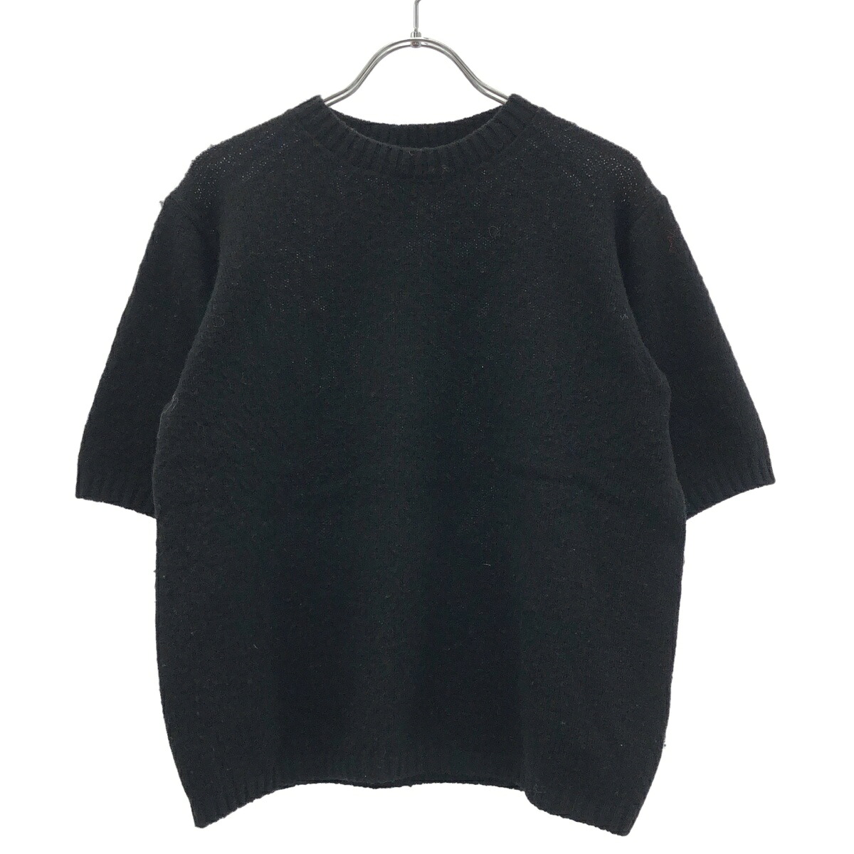 MADISON BLUE マディソン青み SHAGGY CREW NECK S/S PO ショートスリーブニットセーター MB194-8009 黒いこと 01 【中古】 IT7YXHXDI9KW