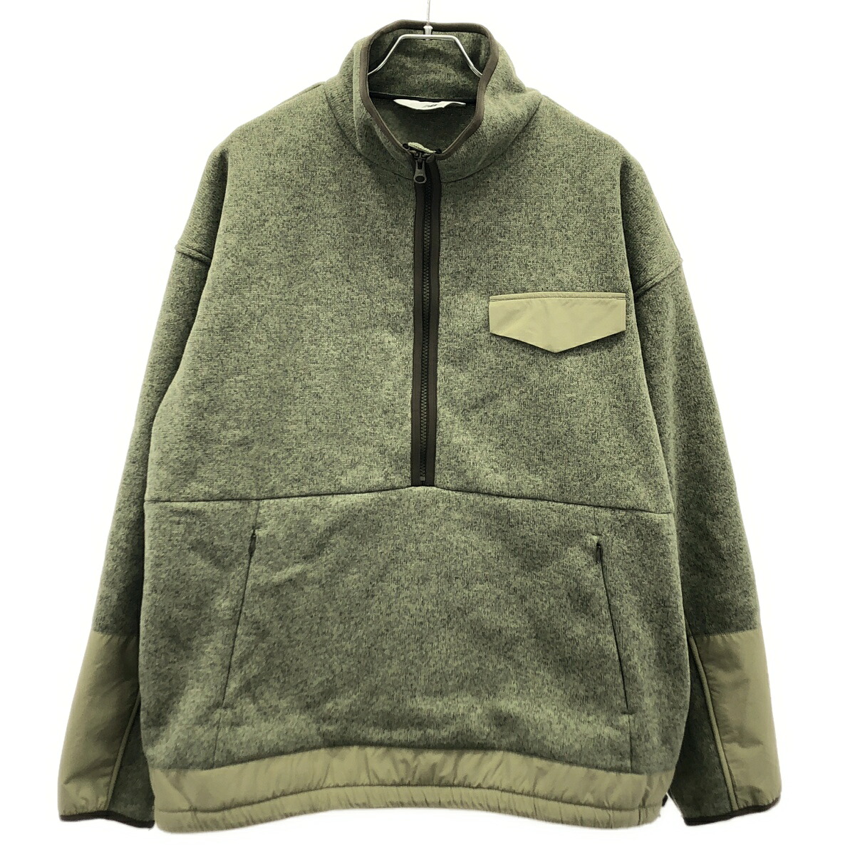 NEW BALANCE ニュー平衡にする ハーフジッププルオーバー AMT25005 緑であること XL 【中古】 ITLFG6YS6NCW