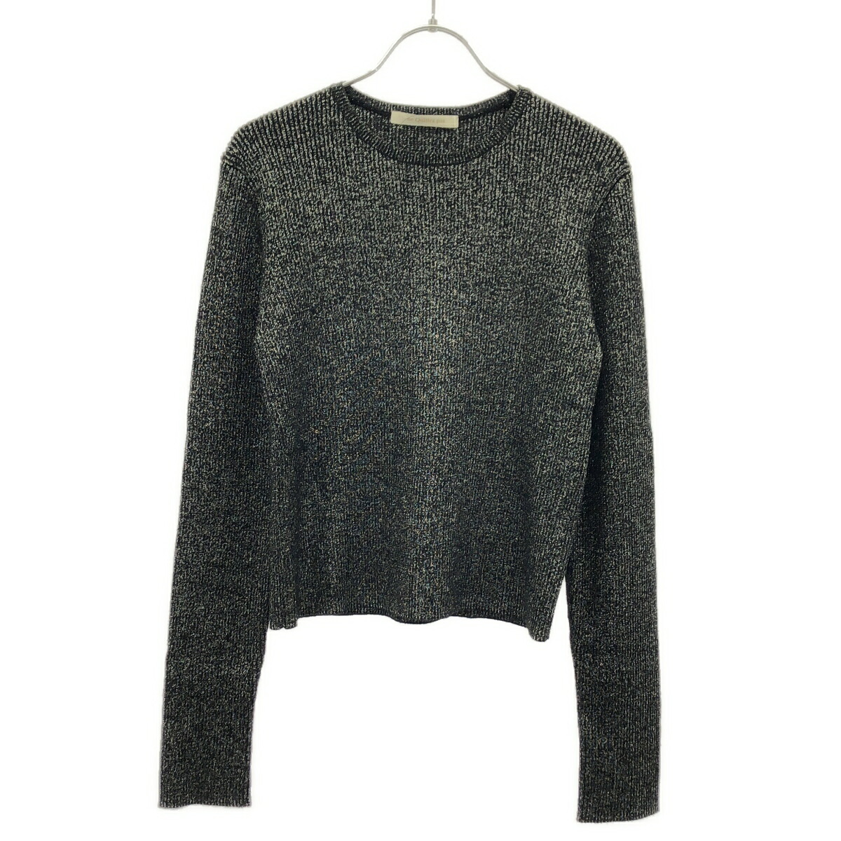 ne Quittez pas ヌキテパ 25AW Wool Lurex Rib Pullover ラメニットプルオーバー 011242ZZ1 ブラック F 【中古】 ITLGJM6SDI8G|MODESCAPE 店