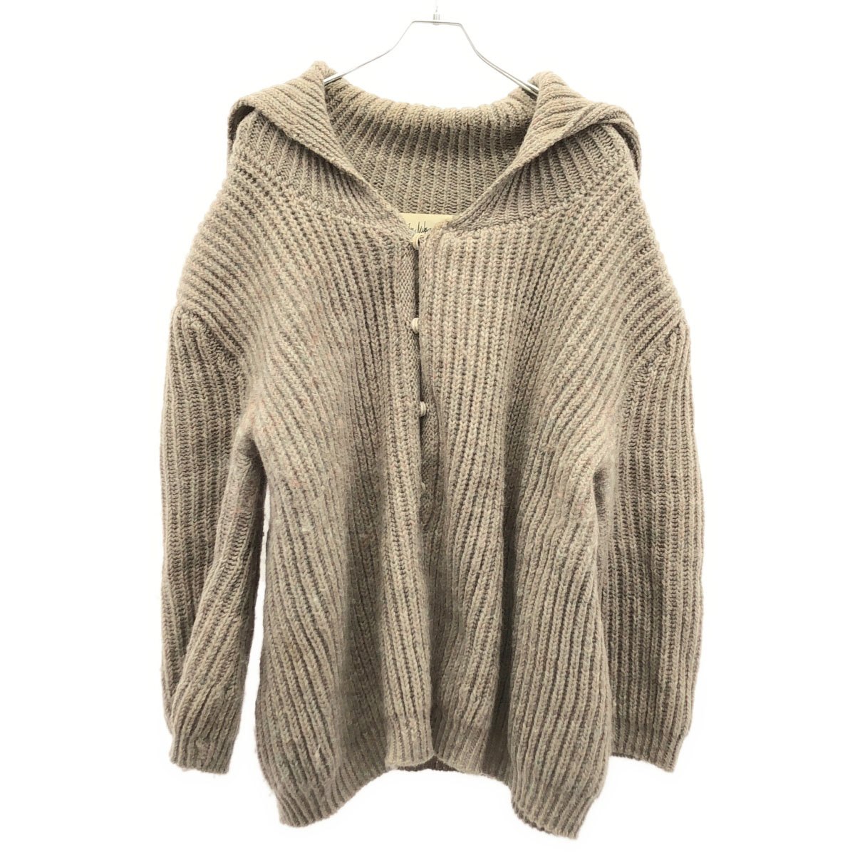 JUN MIKAMI ジュンミカミ セーラーカラーハンドニットプルオーバー ベージュ 【中古】 ITHF48QXZZJM|MODESCAPE 店