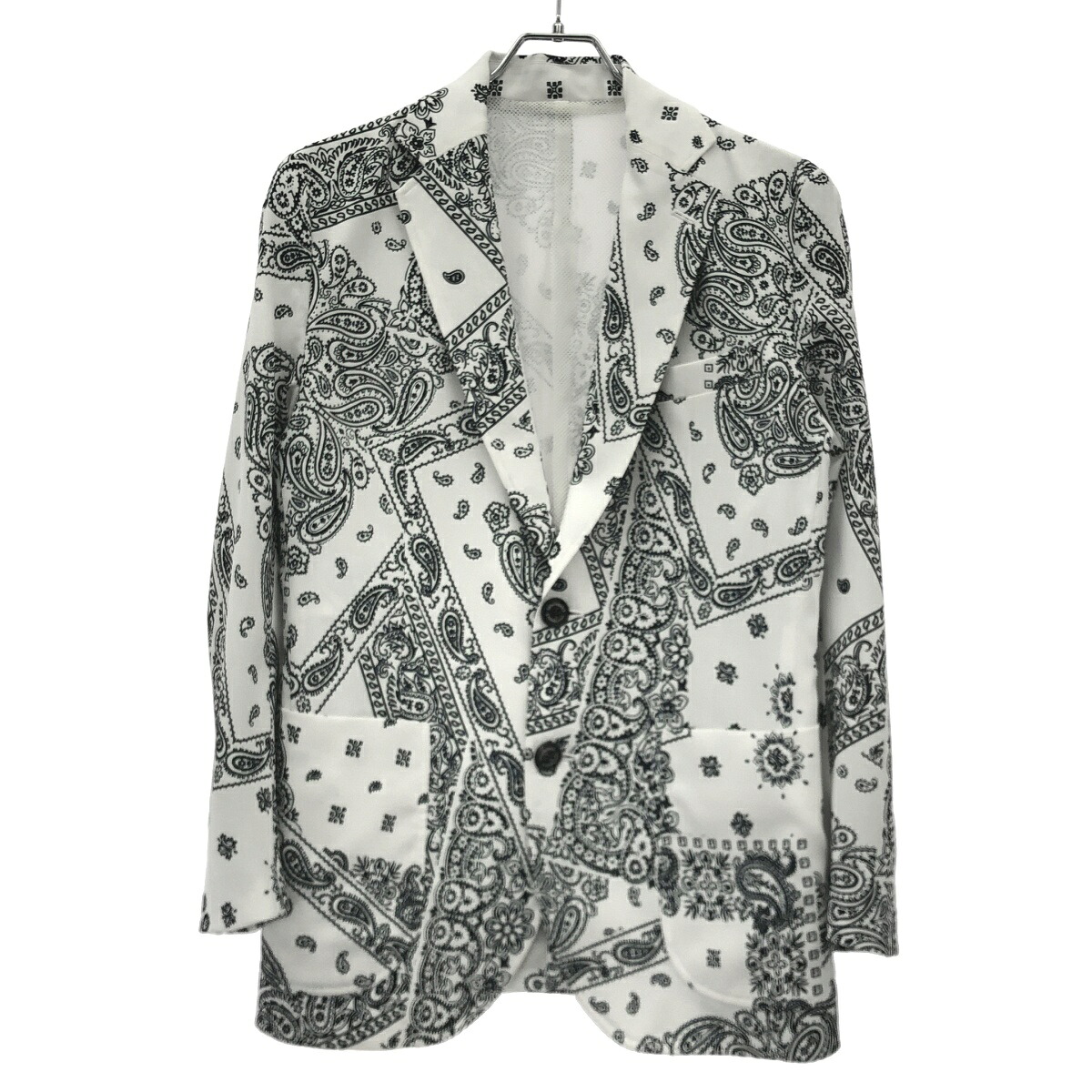 1piu1uguale3 ウノピゥウノウグァーレトレ BANDANA JACKET バンダナジャケット MRB351 POE070 白いこと 3 【中古】 ITG7CJ5Y1QEZ