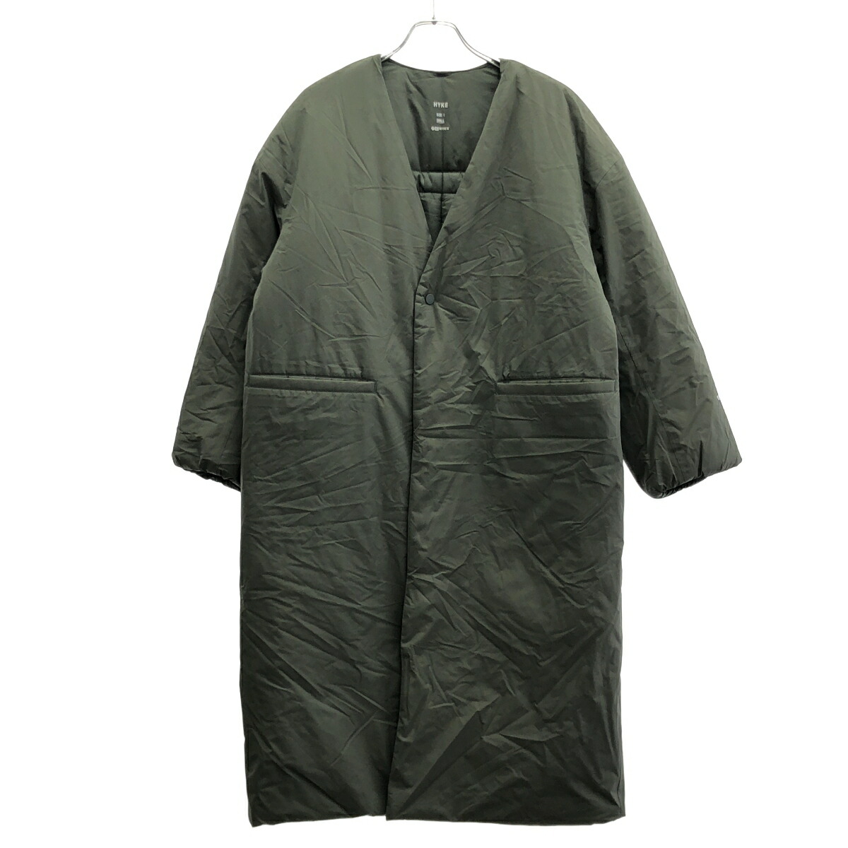 HYKE 山歩き 21AW PERTEX PADDED COAT パテッドコート 212-17312 カーキ 1 【中古】 ITSFR4RYU4VC