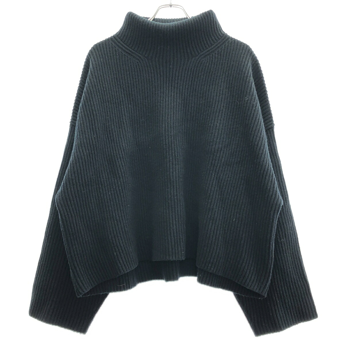 TOTEME トーテム WOOL RIB KNIT ウールリブニットセーター 231-5141-750 ブラック M 【中古】 IT6HZ90CYIK8｜MODESCAPE 店