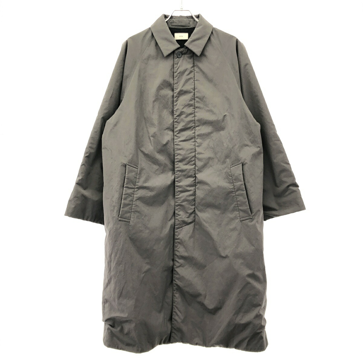 ATON エイ英トン 23AW TECHNO COTTON PADDED COAT テクノ綿織物 パデッドコート 7074640 薄墨色 04 【中古】 ITNCDQSX3YAA