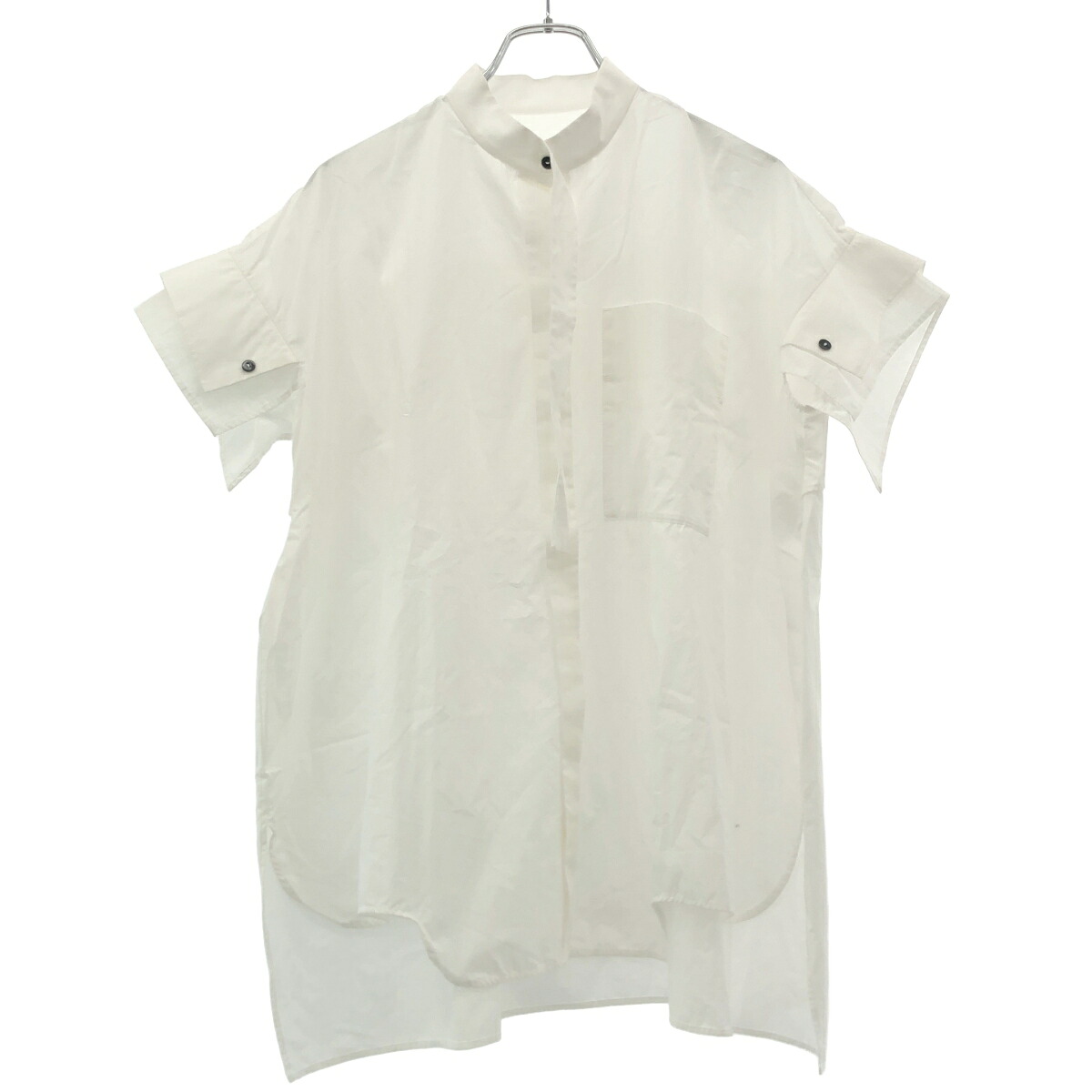 ENFOLD エンフォルド 25SS ROLL-UP SLEEVES SHIRT ロールアップスリーブシャツ 300IS230-3151 白いこと 38 【中古】 ITJYLOKVG5RX