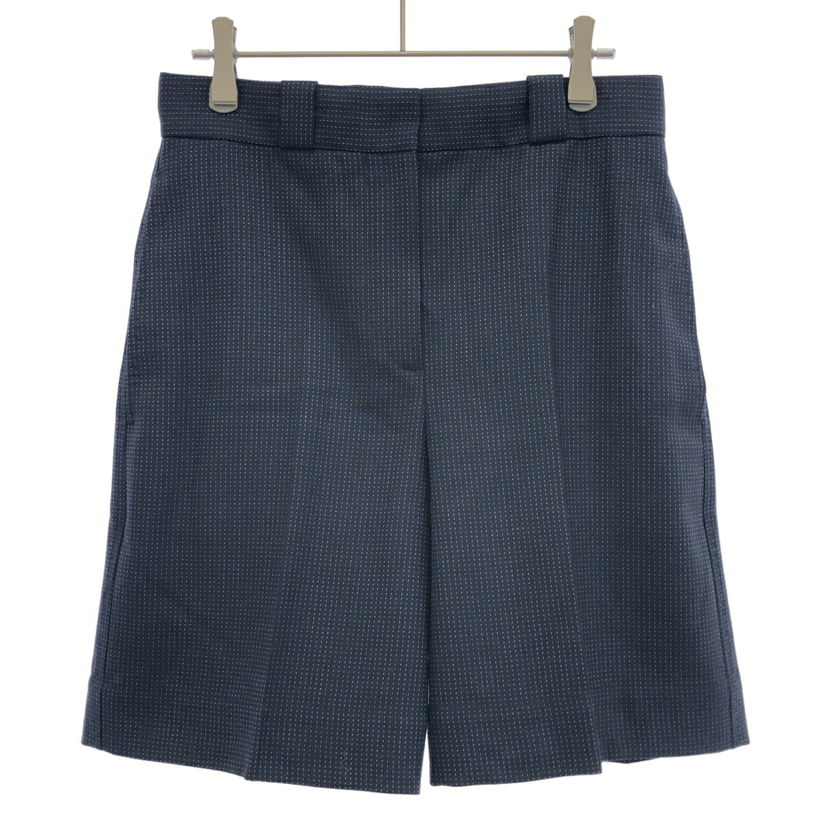 BURBERRY バーバリー ドットジャガードショートトラウザーパンツ 8001684 米国海軍 UK2 IT34 【中古】 ITVBBO17C0E4