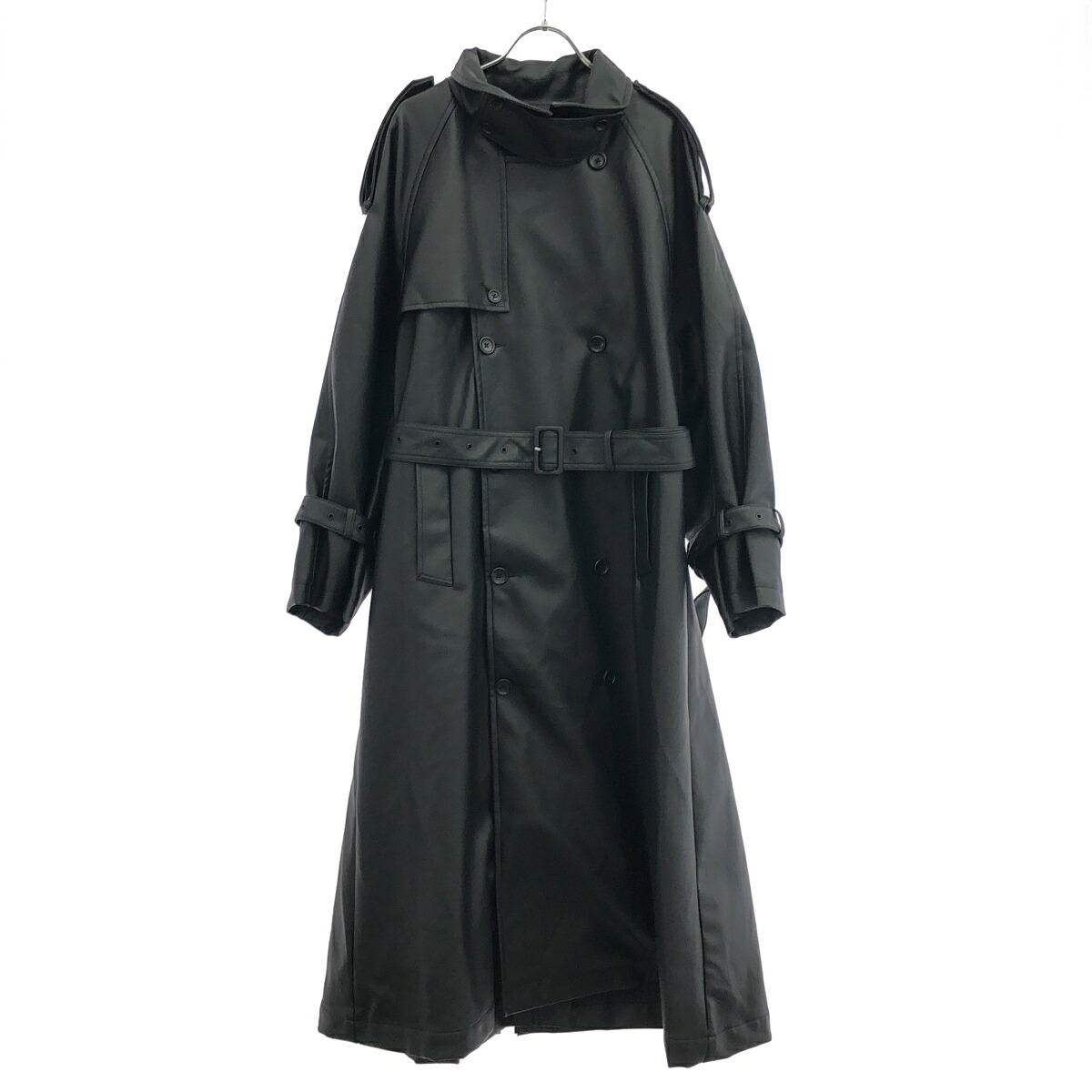 THE TOE ザ・トゥー Kensington trench coat フェイクレザートレンチコート  黒いこと M 【中古】 ITH9DCCT72XQ
