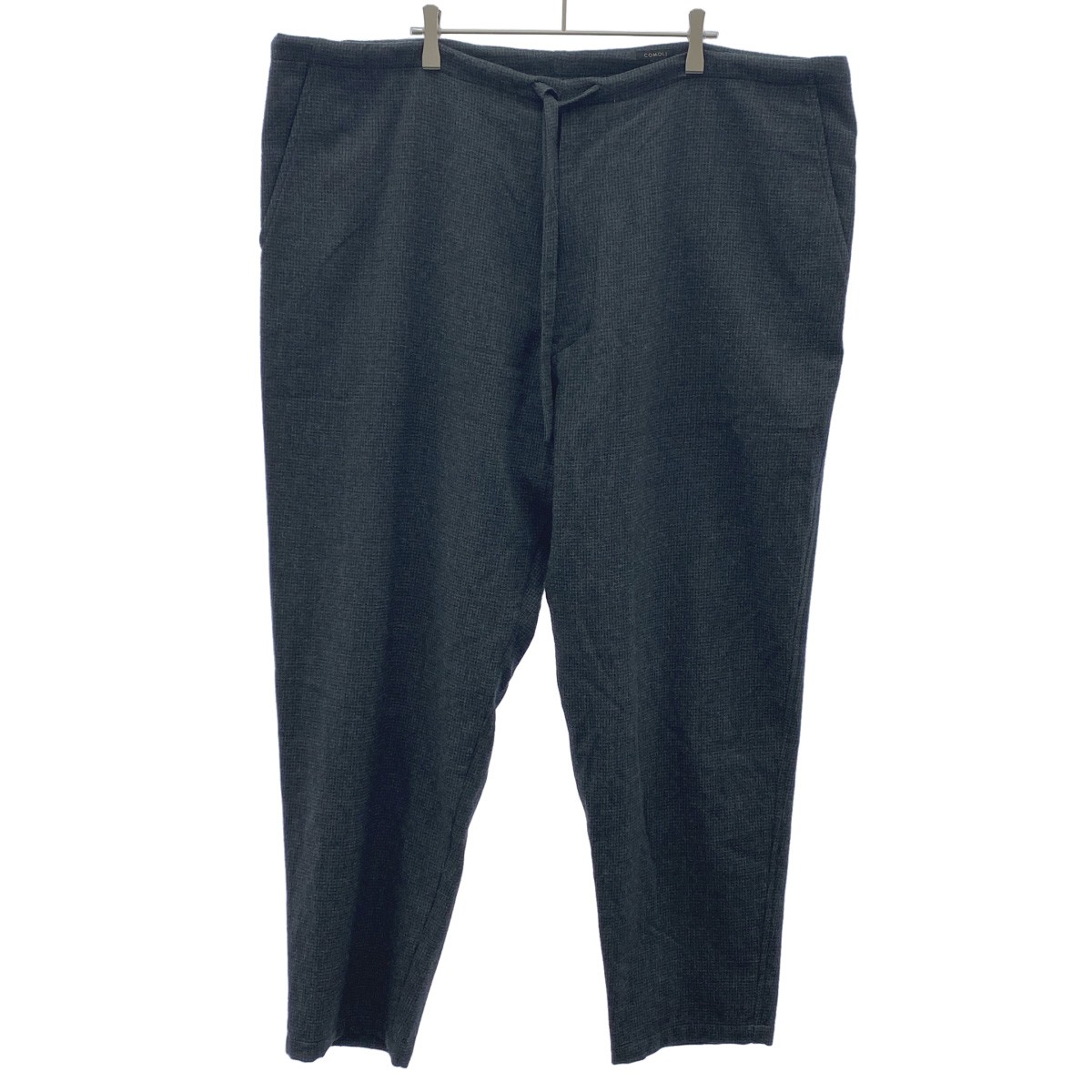 COMOLI コモリ 20AW 強縮毛糸 テーパードパンツ S03-03010 暗灰色薄墨色 3 【中古】 ITWK9AAU98OO