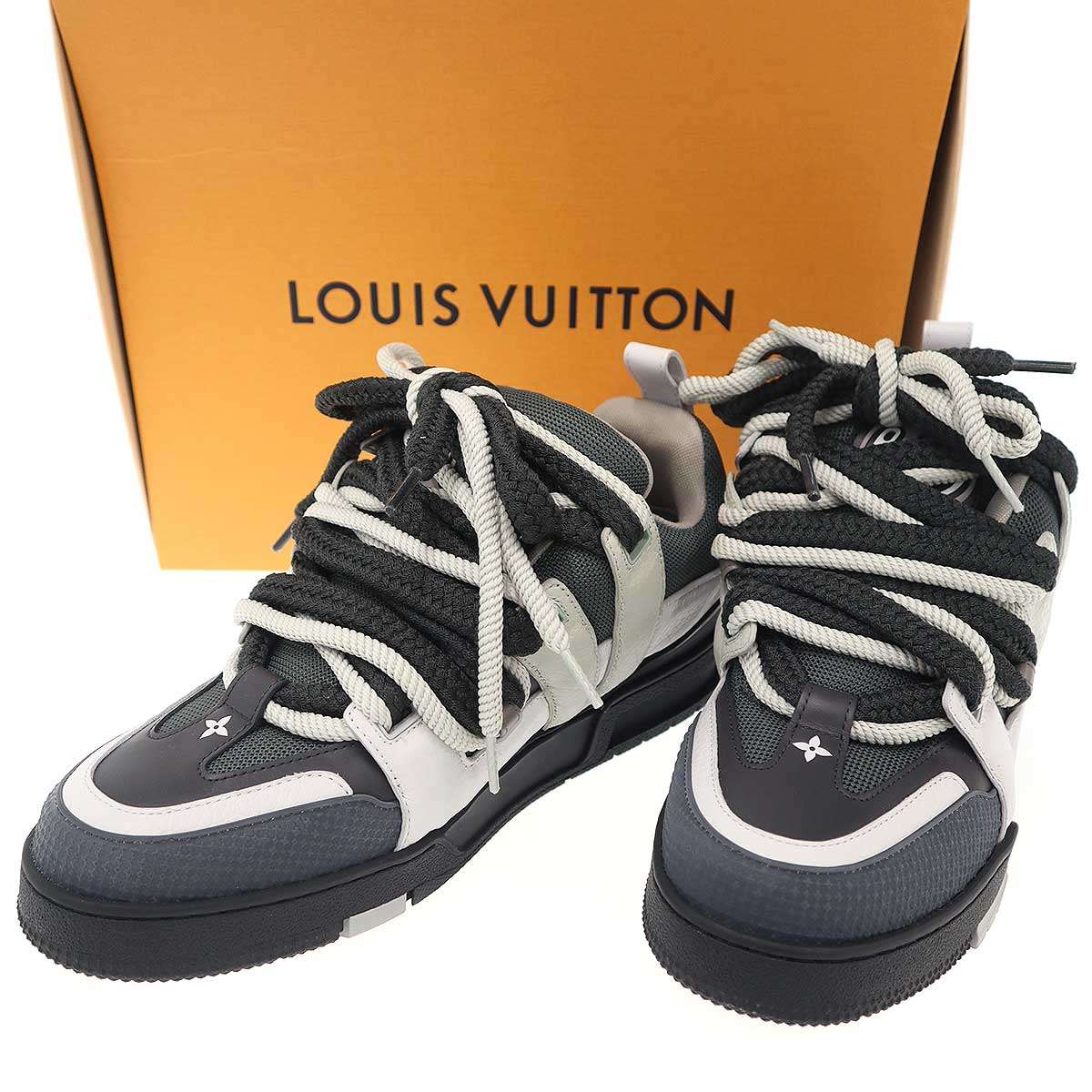 LOUIS VUITTON ルイヴィトン LV 滑る 伝達ルートスニーカー  黒いこと 8 1/2 【中古】 IT3BN6VA46GL