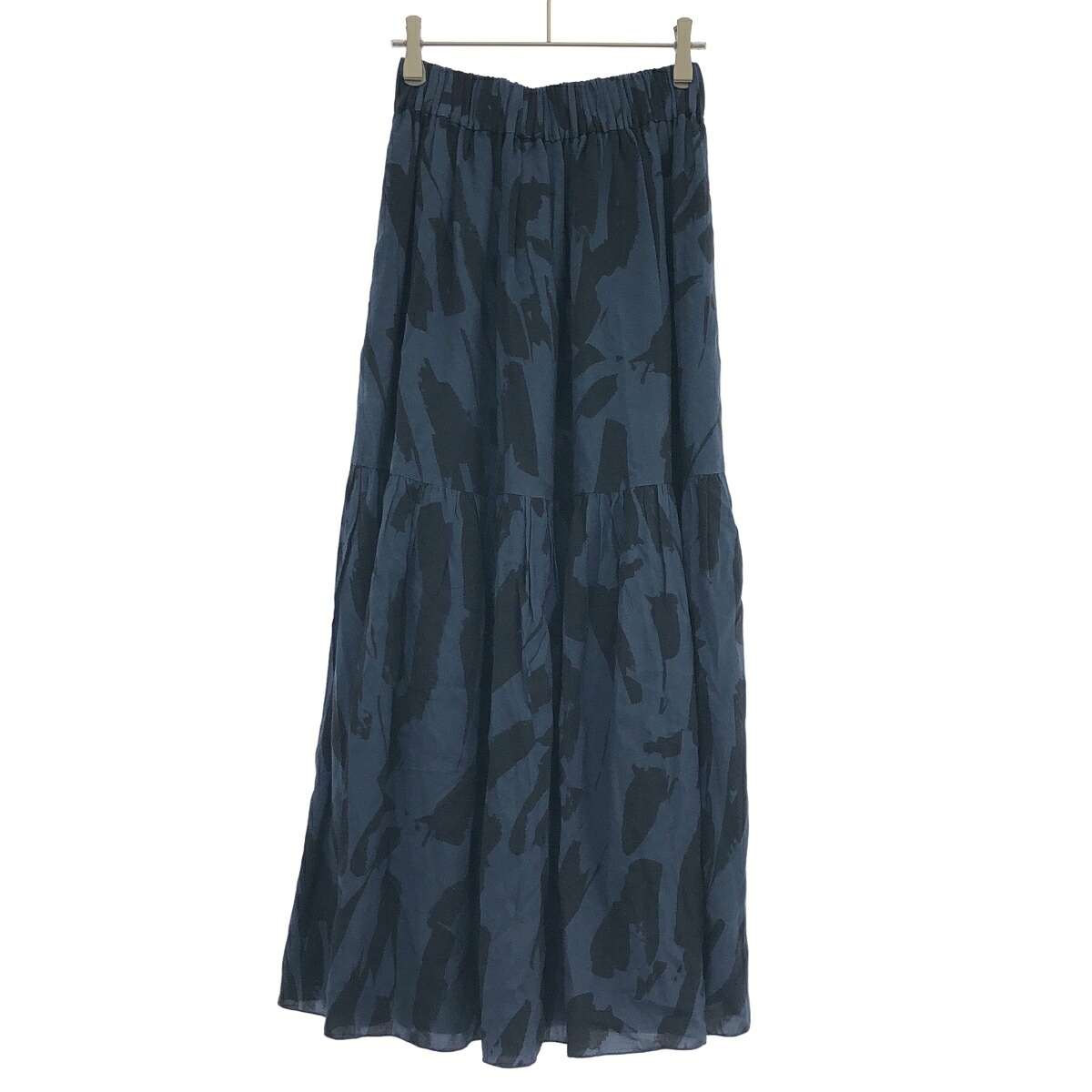 SACRA 櫻 24AW ABSTRACT PAINTING SKIRT アブストラクトペインティングスカート 124612123 米国海軍 36 【中古】 IT9G6E5L66Y0 スカート-ボトムス-レディースファッション