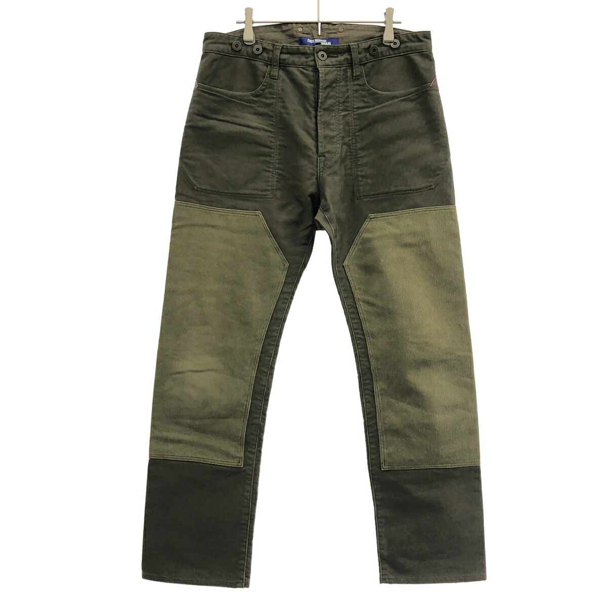 JUNYA WATANABE COMME des GARCONS MAN ジュンヤワタナベコムデギャルソン 12AW ダブルニーコットンパンツ WJ-P019 オリーブ S 【中古】 ITESI1H5NCJS