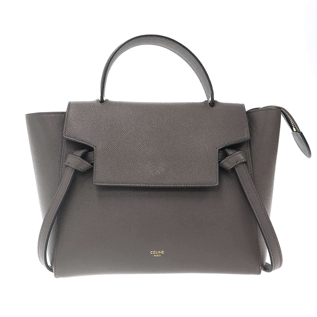 CELINE セリーヌ ベルトバッグマイクロ  ブラウングレー系  【中古】 ITZ8LPHH7L2G