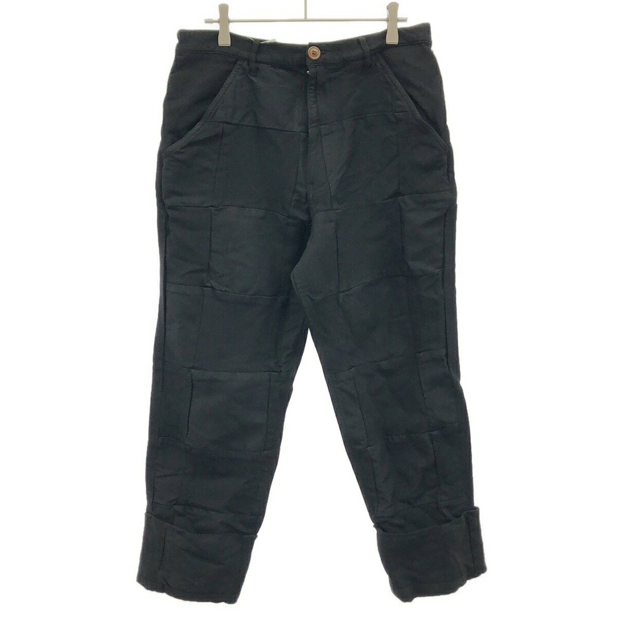 COMME des GARCONS HOMME PLUS コム デギャルソンオムプリュス 12SS パッチワークデザインパンツ PI-P021 ブラック S 【中古】 IT38CAK3EU1K｜MODESCAPE 店 11,504円