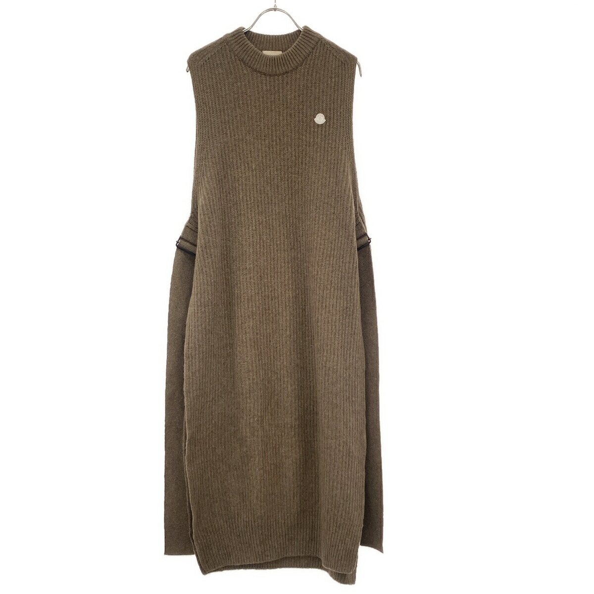 MONCLER GENIUS&times;HYKE モンクレールジーニアス ハイク カシミヤノースリーブニットワンピース G209K9L00001 ブラウン系 XS 【中古】 IT8Z1VAZK79G｜MODESCAPE 店