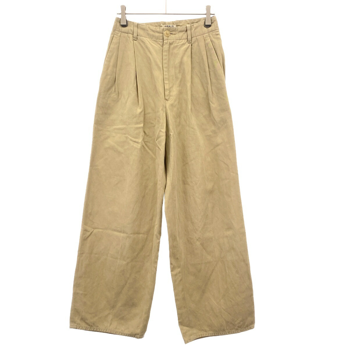 AURALEE オーラリー 22SS HARD TWIST FINX LINEN CHINO PANTS チノズボン下 A22SP02LC ベージュ 0 【中古】 ITVH8OVUEA7S