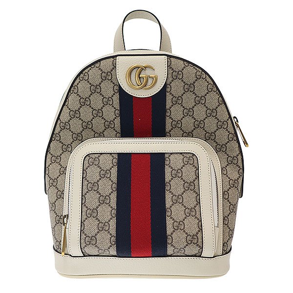 GUCCI グッチ Ophidia GG Supreme Backpack オフィディア GGスプリーム うしろ側風呂敷き包み 547965 薄墨色 白いこと  【中古】 IT9PQZ8EECSQ