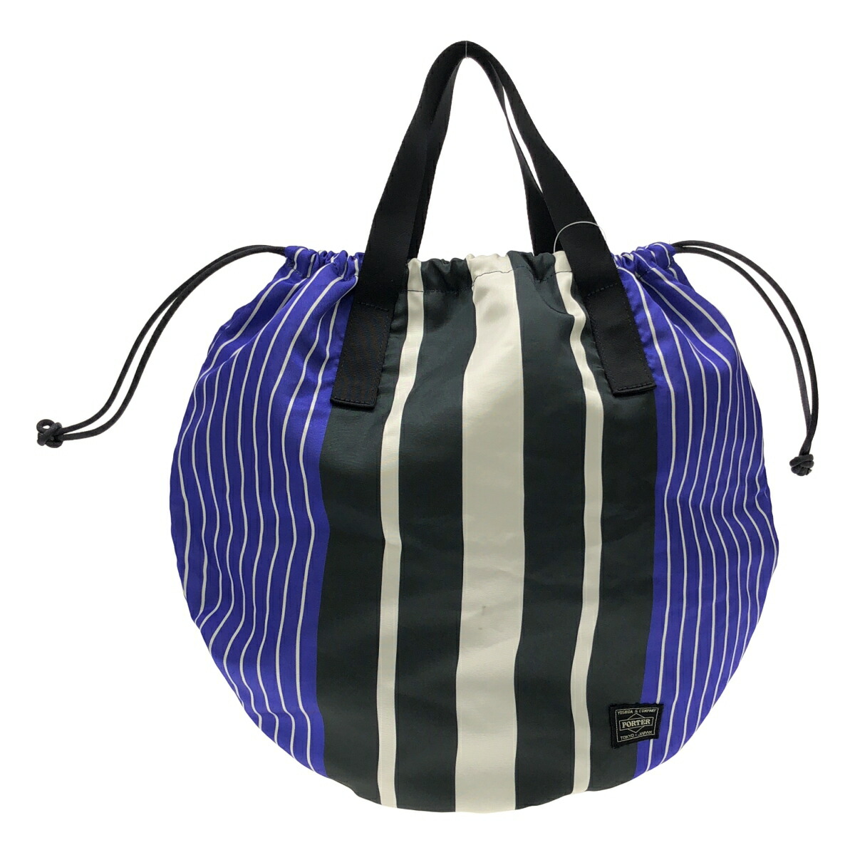 NOMA t.d.×PORTER ノーマティーディー×ボーイ ストライプナイロンヘルメットバッグ  青み  【中古】 ITM5H0XKBZSO