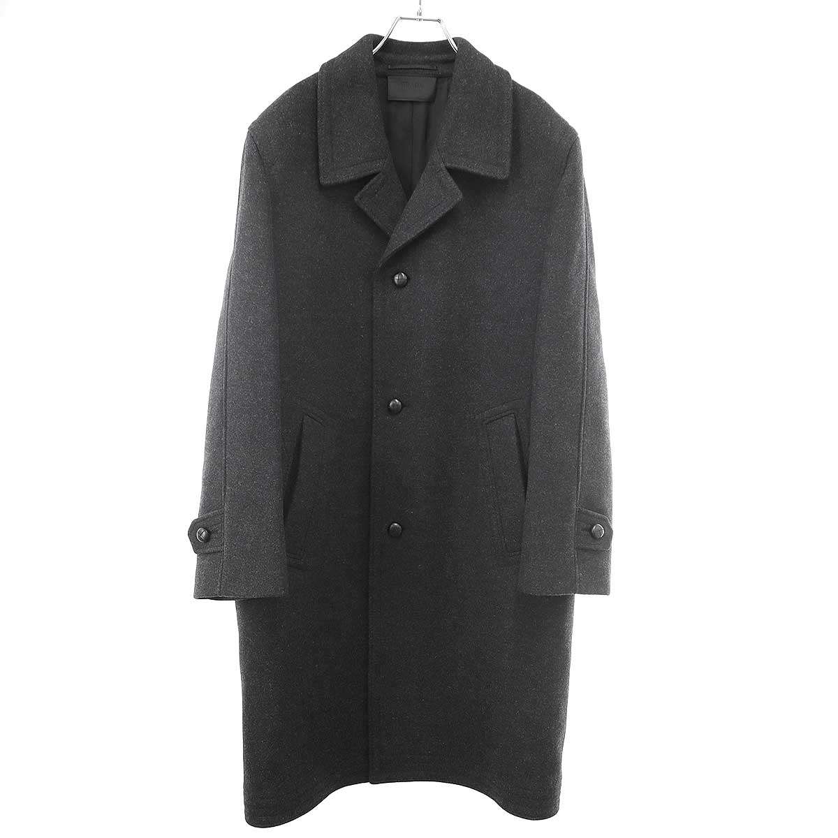 PRADA プラダ 25AW ウールクロスコート SGC893 薄墨色 44 【中古】 ITHU7NF4NOZW