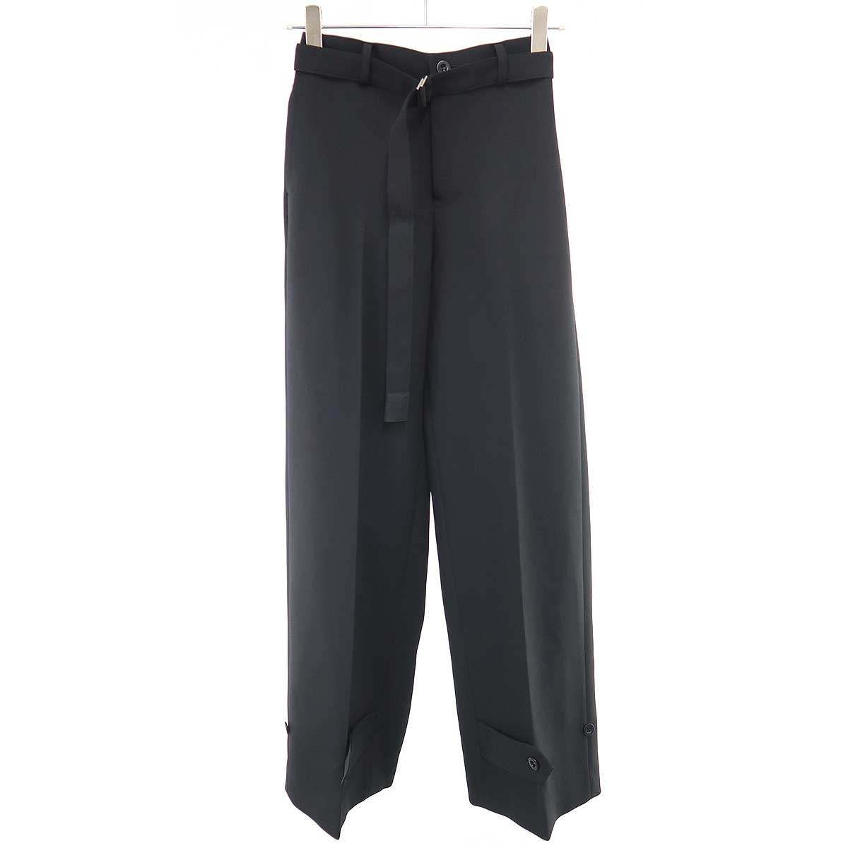 sacai サカイ 25SS Matelasse Twill Pants 呼びりんテッドズボン下 25-07708 黒いこと 0 【中古】 ITFV8LHBNH26