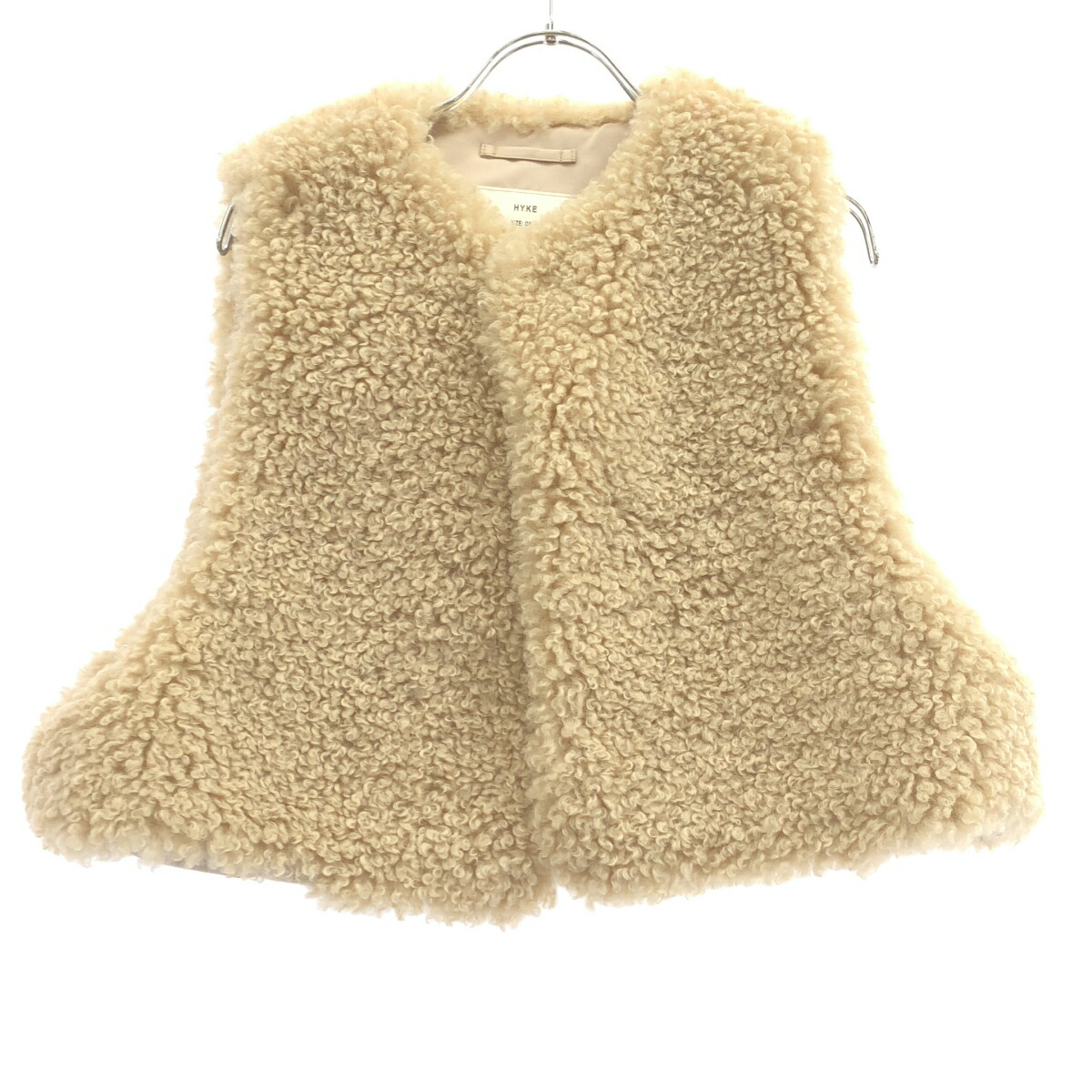 HYKE 山歩き 25AW FAUX SHEARLING CROPPED VESTフェイクファーシャーリングクロップドベスト 252-17524 象牙色 OSFA 【中古】 ITAHHMCMJNXS