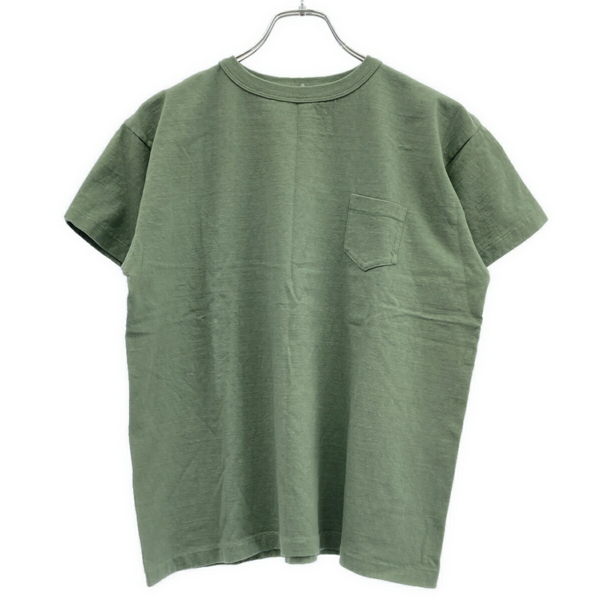 BUTCHER PRODUCTS ブッチャー プロダクツ クルーネックポケットTシャツ  グリーン 44 【中古】 ITH400WH0G9W