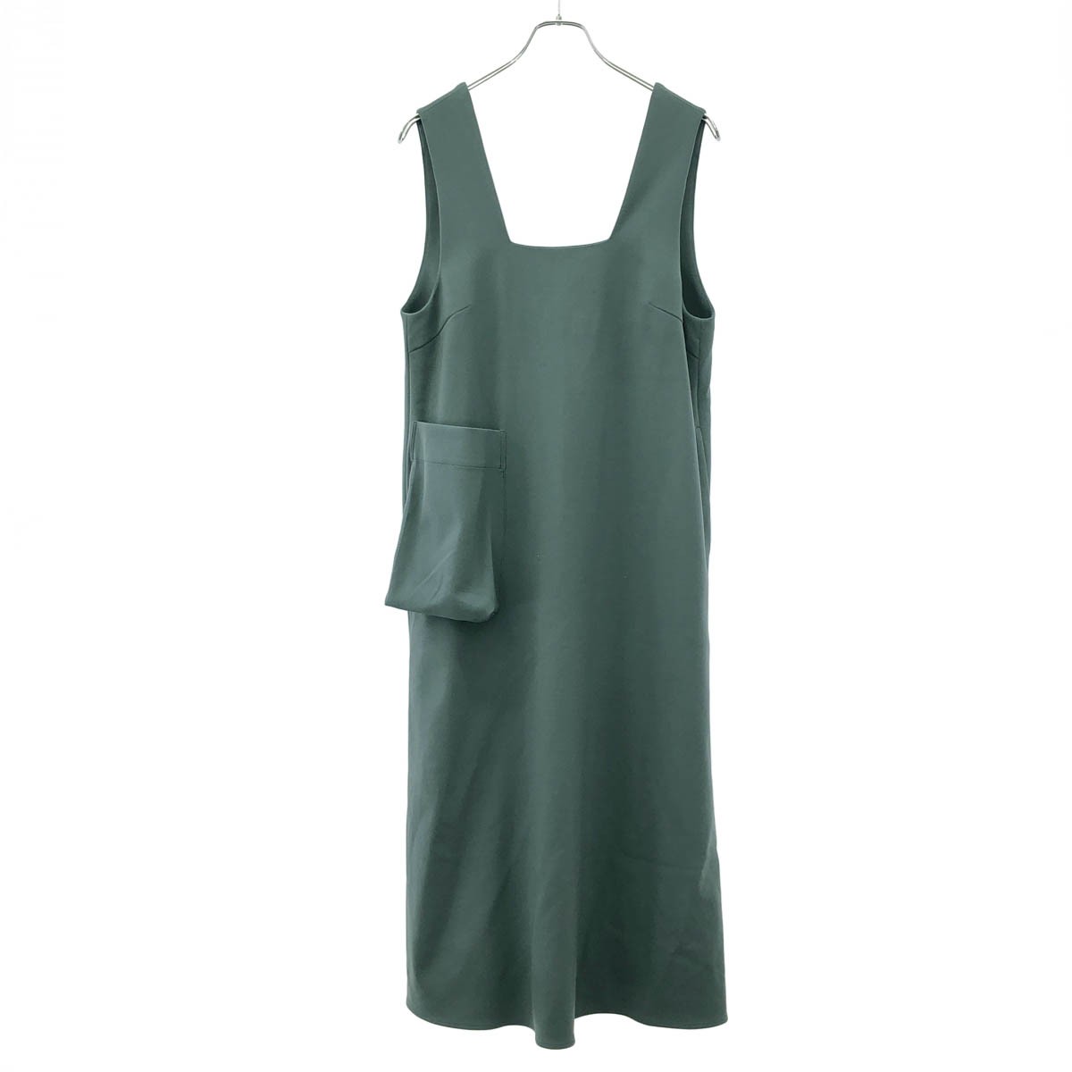 ENFOLD エンフォルド SQUARE-NECK LAYERED DRESS スクエアネックレイヤードワンピース 300FA233-2720 青み系 36 【中古】 IT9GKV1RX474