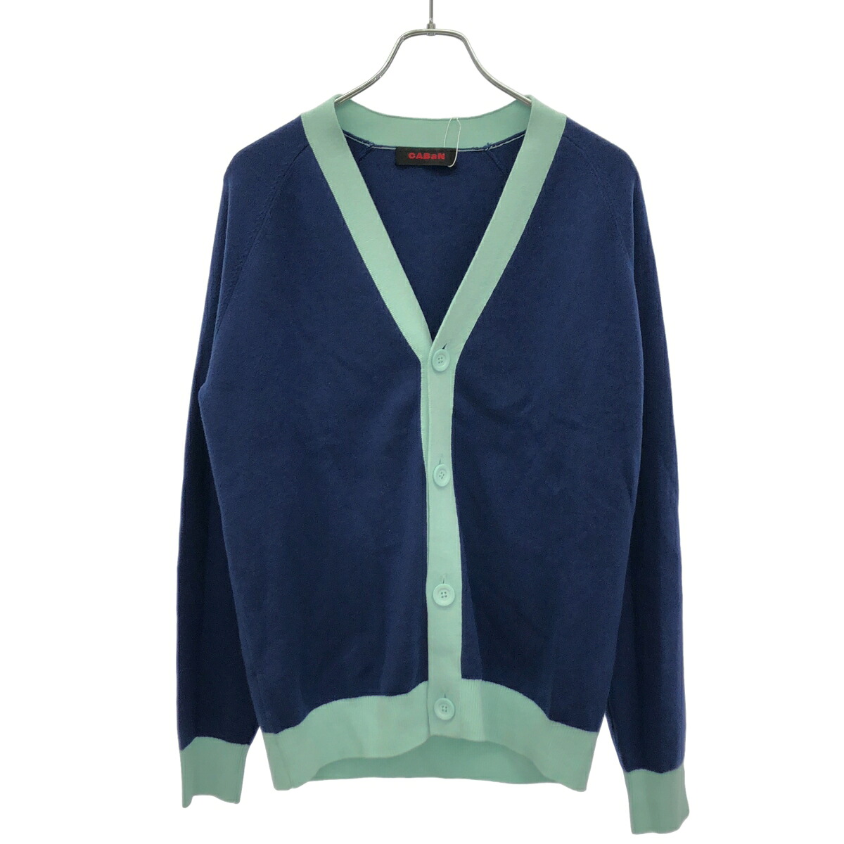 CABaN キャバン 23AW 綿織物カシミール バイ色合いVのど首ジレー 59-02-34-02003 青色 M 【中古】 IT8W8NWBLO9S