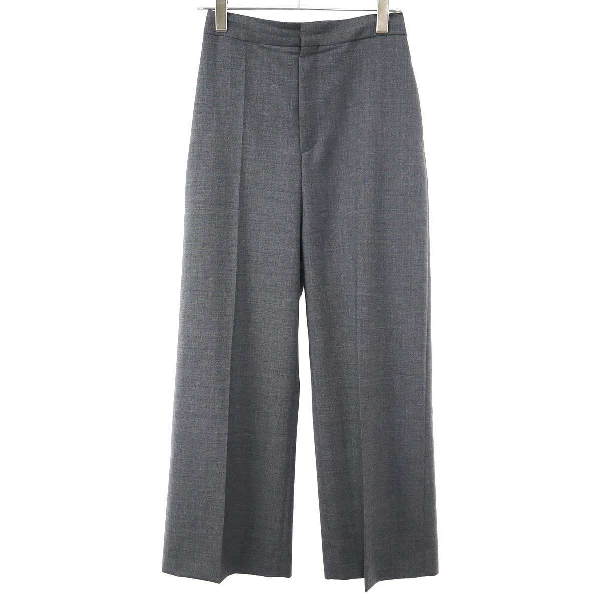 LOEWE ロエベ ハイウエストウールトラウザーパンツ S359Y04XD7 薄墨色 38 【中古】 IT9H58CJ5MFM