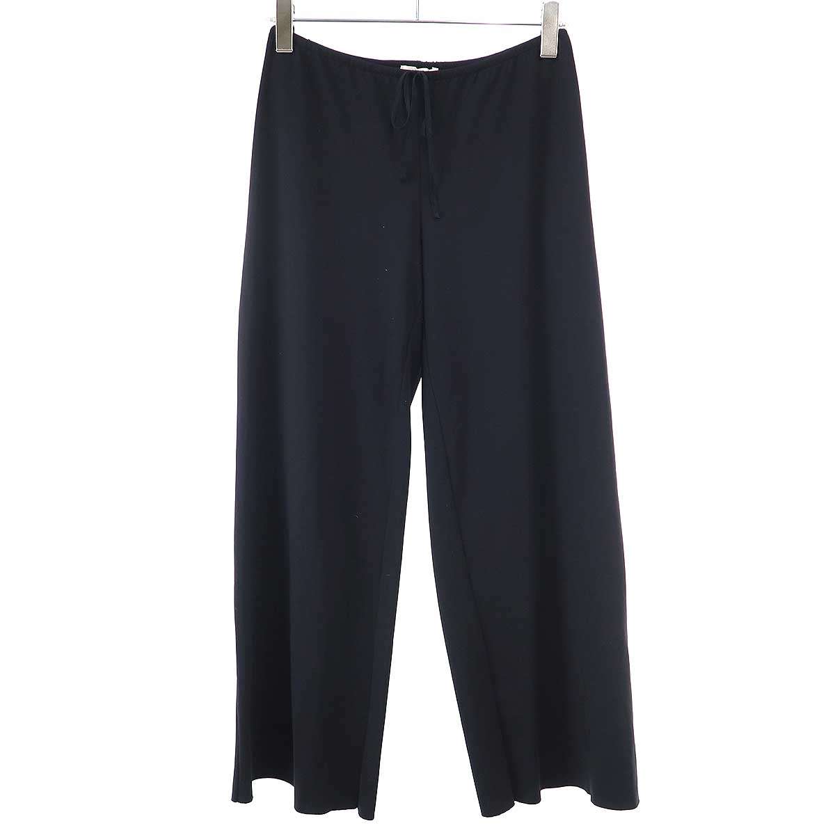 THE ROW ザ ロウ Bariem Pants ワイドイージートラウザーパンツ 6924-K512 ブラック XS 【中古】 ITJNA2IMYDLM