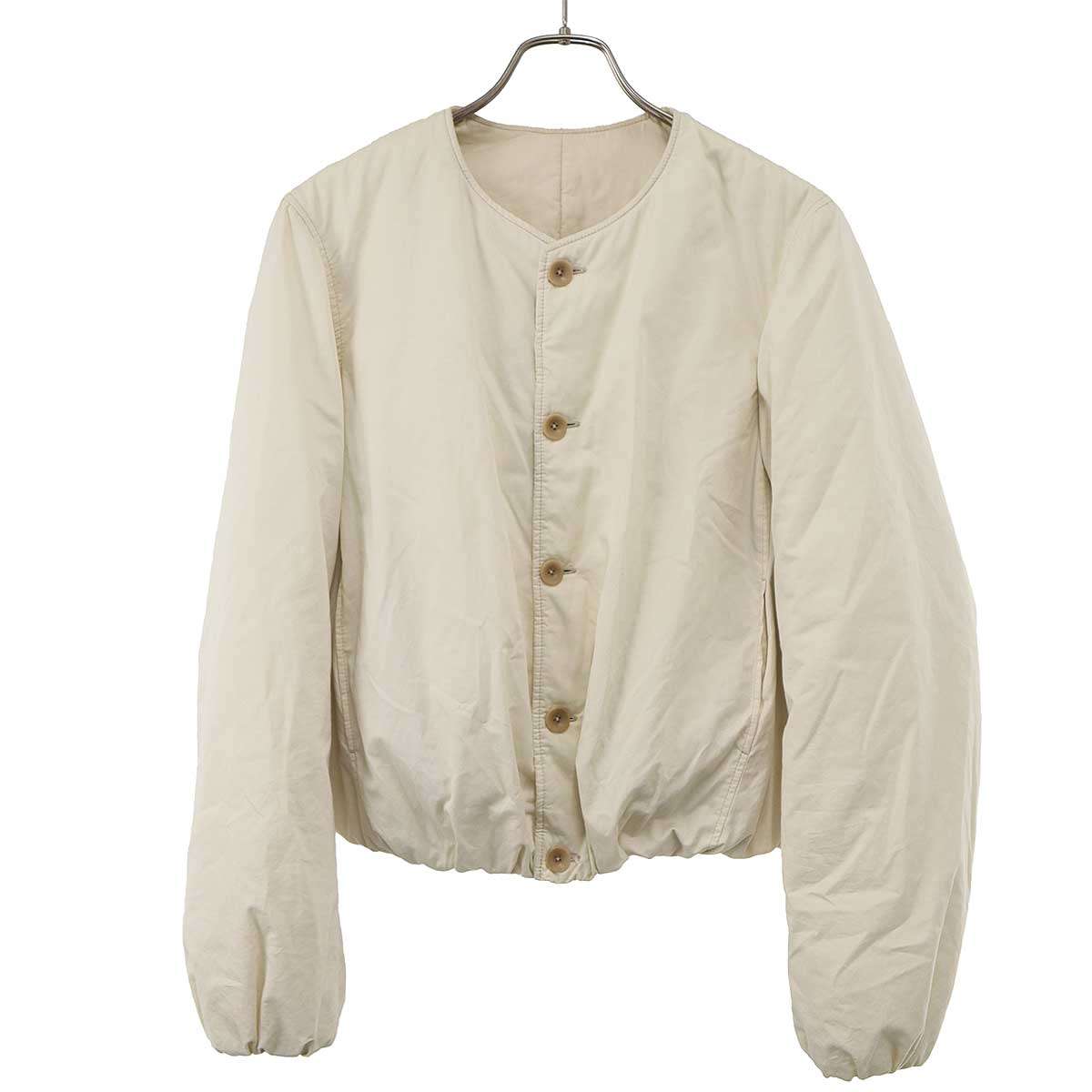 LEMAIRE ルメール Wadded Cotton Bomber ボンバージャケット OW1128 LF1207 アイボリー系 36 【中古】 IT8EEUXCIETA|MODESCAPE 店