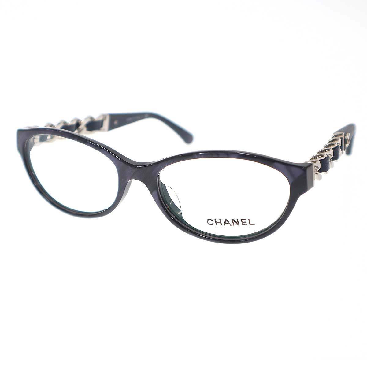 CHANEL シャネル ココマーク アイウェア 眼鏡 3223-Q-A C.1296 米国海軍 55□17 135 【中古】 ITETOBTOMSU0