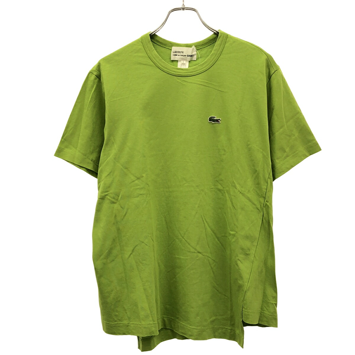 COMME des GARCONS SHIRT×LACOSTE コムデギャルソンシャツ×ラコステ 24AW うつり変わりプルオーバー FL-T002 緑であること L 【中古】 IT8ZTICO2PCG