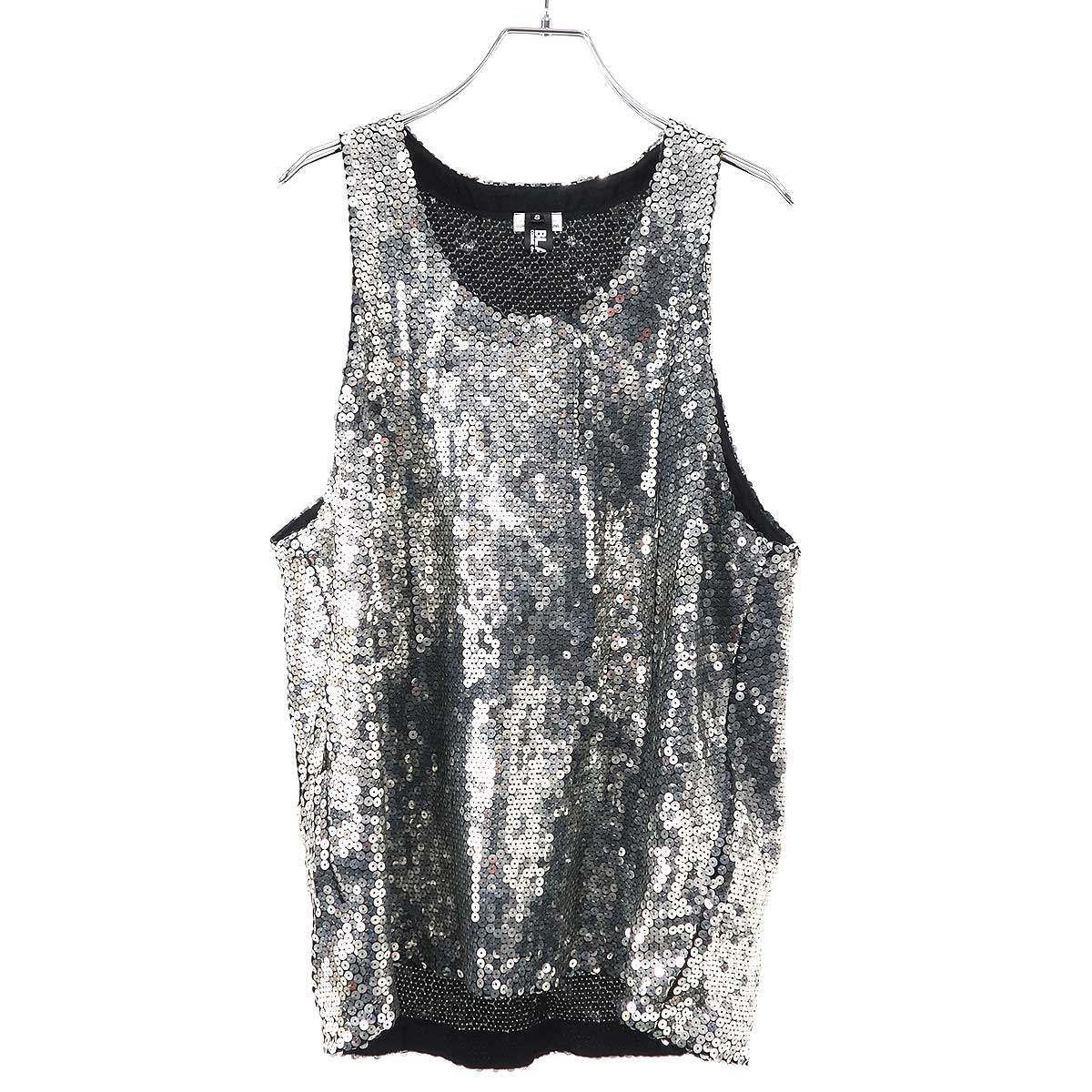 BLACK COMME des GARCONS 黒いこと コムデ給仕 24SS スパンコール貯蔵タンクいの一番 1M-O005 黒いこと S 【中古】 IT0V3UGKTL55