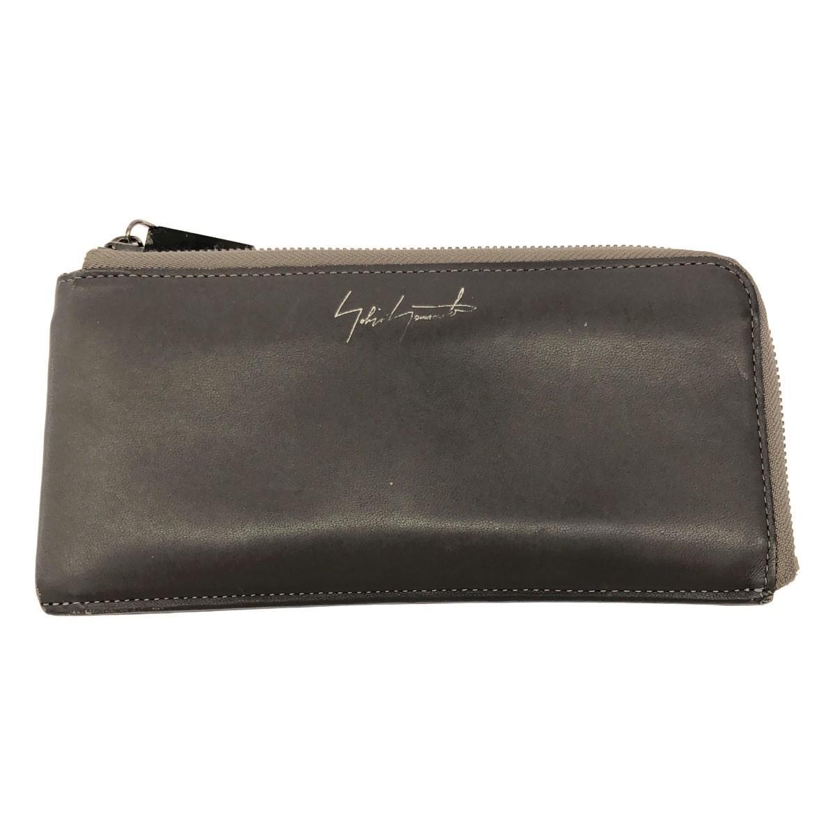 discord by Yohji Yamamoto ディスコードバイヨウジヤマモト Lジップレザーロングウォレット  グレージュ系  【中古】 ITP21YKHAIVC