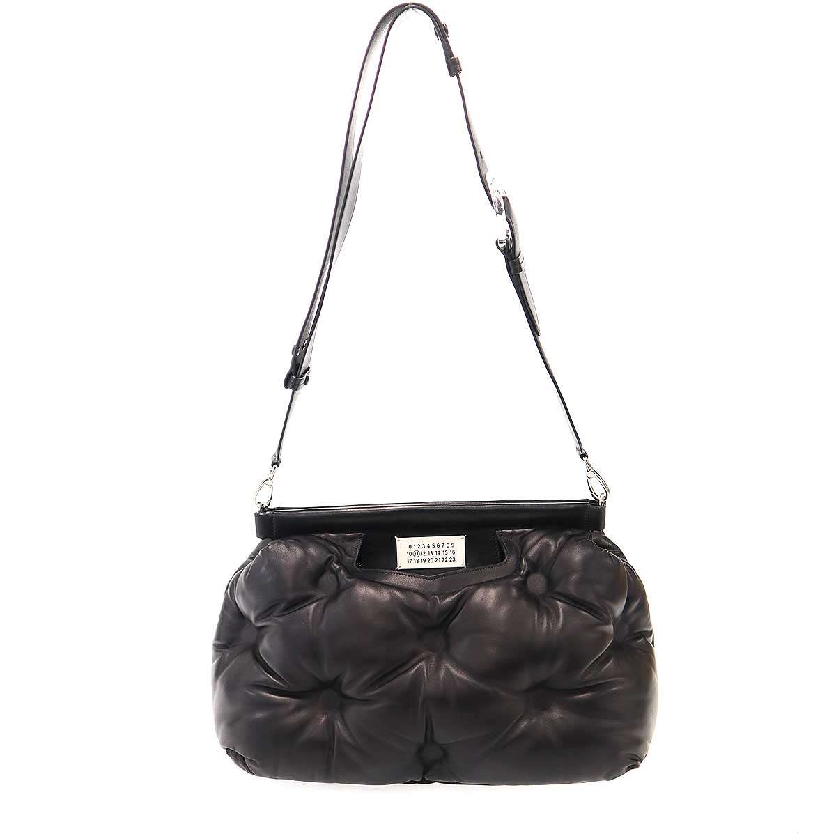 Maison Margiela 11 住み家 マルジェラ 22AW Glam Slum Bag 瓦ゲットー なめし革ショルダーバッグ S56WG0177 P4300 黒いこと  【中古】 ITLX8TEBWWQ9