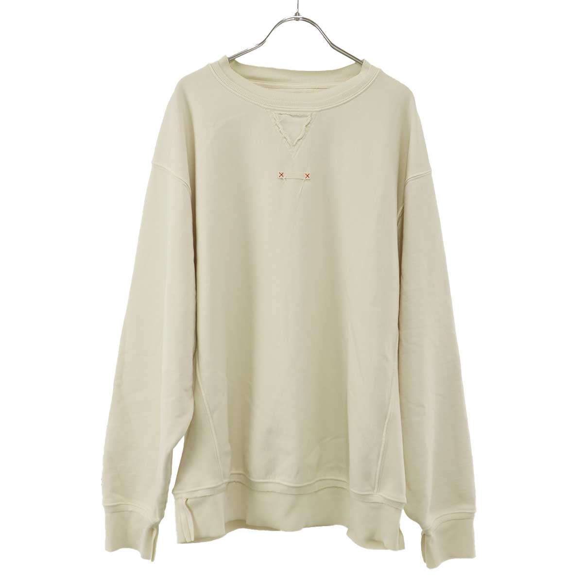 Maison Margiela 10 棲み家 マルジェラ 22SS クルーネックスウェットトレーナー S50GU0185 S25520 ベージュ S 【中古】 ITQQUVSL1JH1