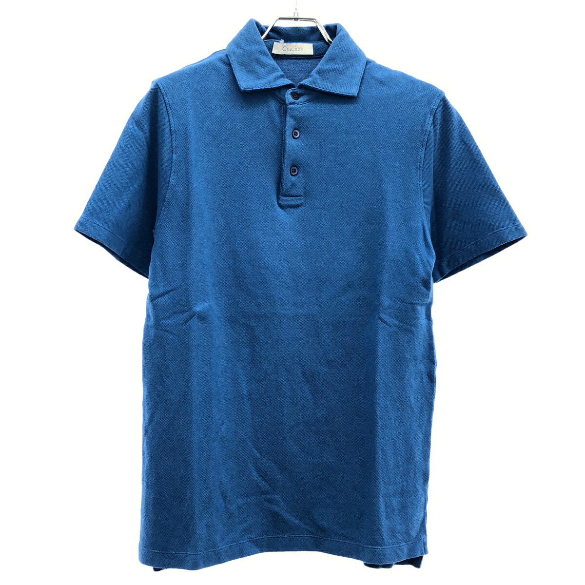 cruciani クルチアーニ 遊撃手捩り 綿織物鹿の子スポーツシャツ JU1371 青み 48 【中古】 ITMOA7ID2WF8