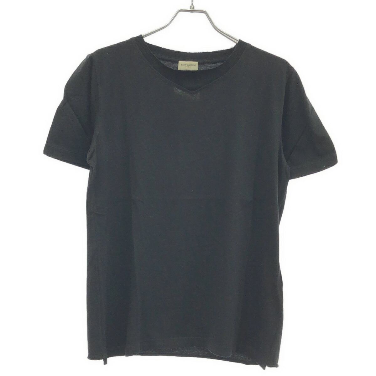 SAINT LAURENT PARIS サンローラン 光の都市 労働者の一団素っ首プルオーバー 464567 Y2OO1 黒いこと XS 【中古】 IT5VCUM028H0