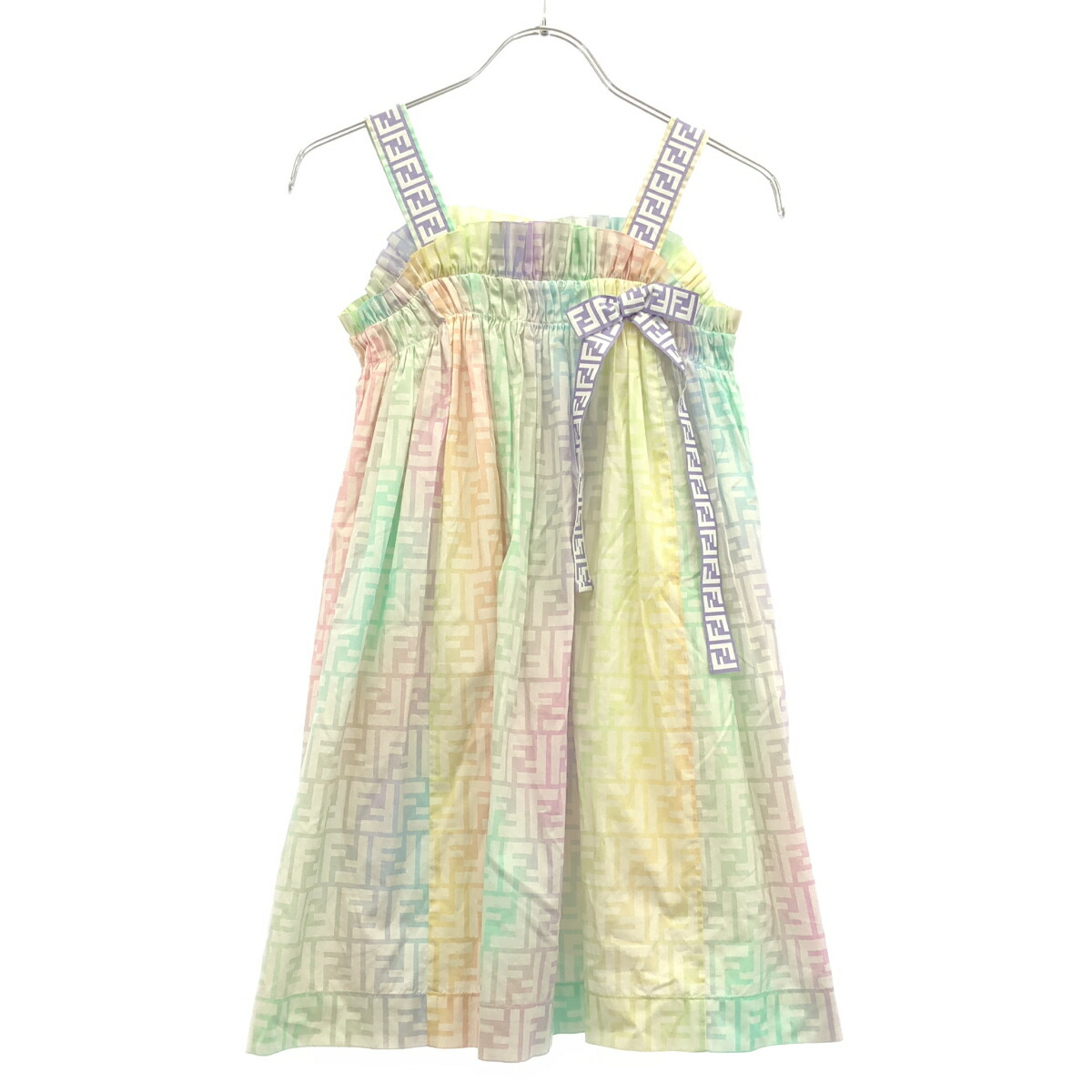 FENDI KIDS フェンディ キッズ マルチ色合いFFポップリンドレス 衣装 JFB539 入り合わせる 7A 【中古】 ITYSI083QW80