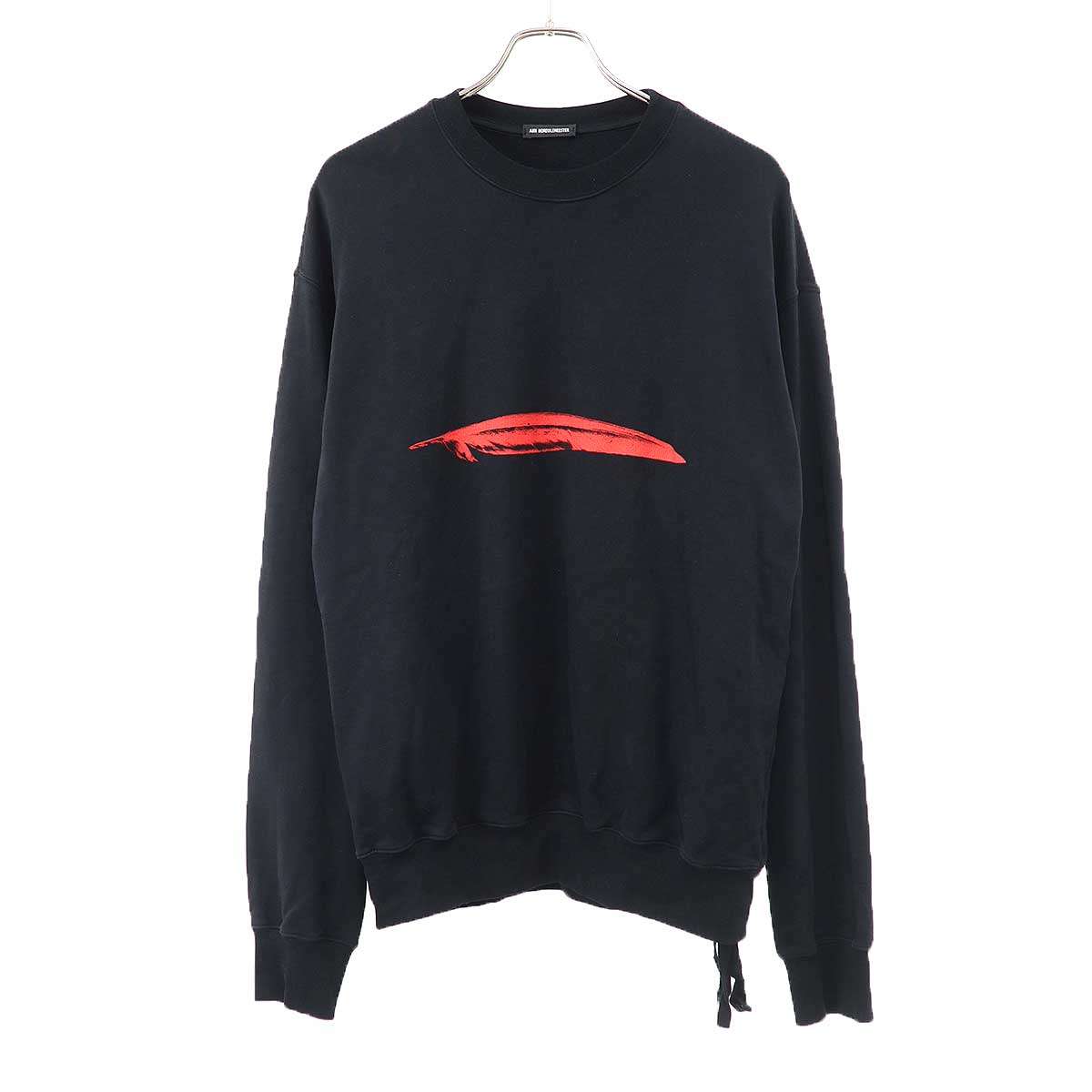 ANN DEMEULEMEESTER アンドゥムルメステール 23AW HENRICUS STANDARD SWEATER スウェットトレーナー 2302-M-JSW04-25-FA185-099 黒いこと M 【中古】 IT4QJ0Y5Z3O8