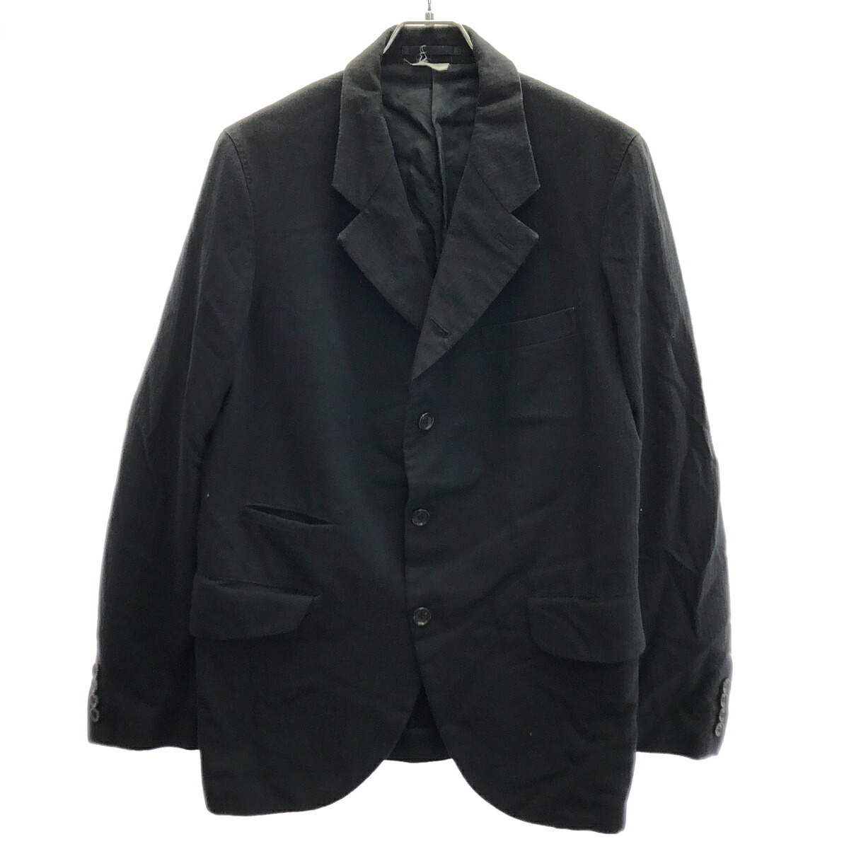 COMME des GARCONS HOMME DEUX コムデギャルソンオムドゥ 23SS ストライプテーラードジャケット DK-J026 黒いこと M 【中古】 IT0FRZ1LZ9LG