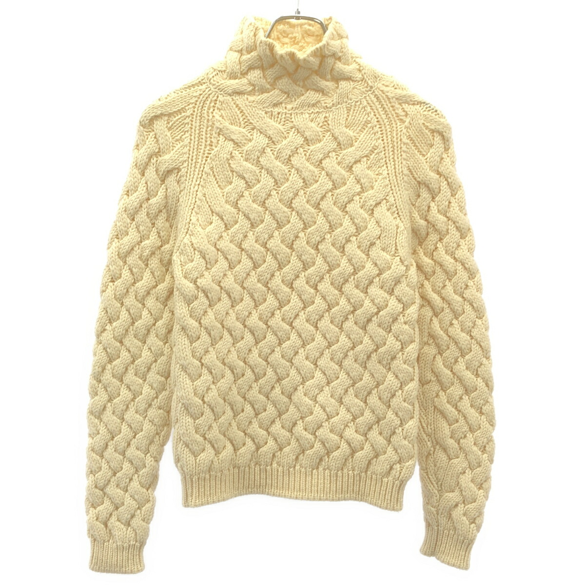 cruciani クルチアーニ ハイネックケーブルニットセーター  象牙色 40 【中古】 ITKPP4GS080S トップス-セーター-ニット・セーター