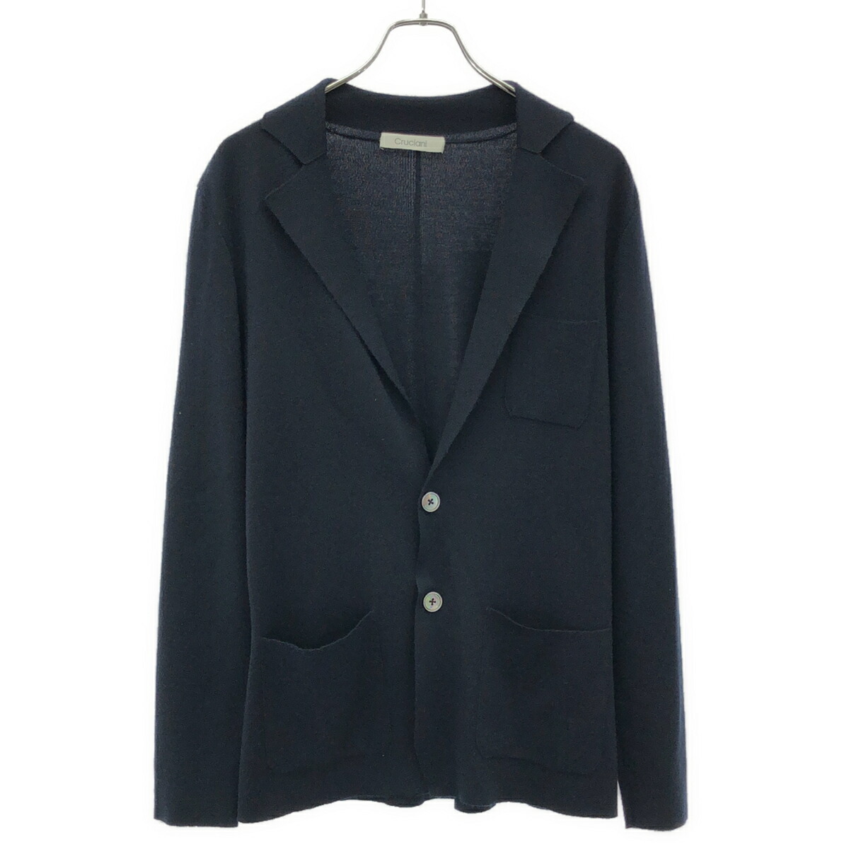 cruciani クルチアーニ カシミヤシルクニットジャケット CU19.020 米国海軍 46 【中古】 ITN65L9YWJ6S コート・ジャケット-メンズファッション