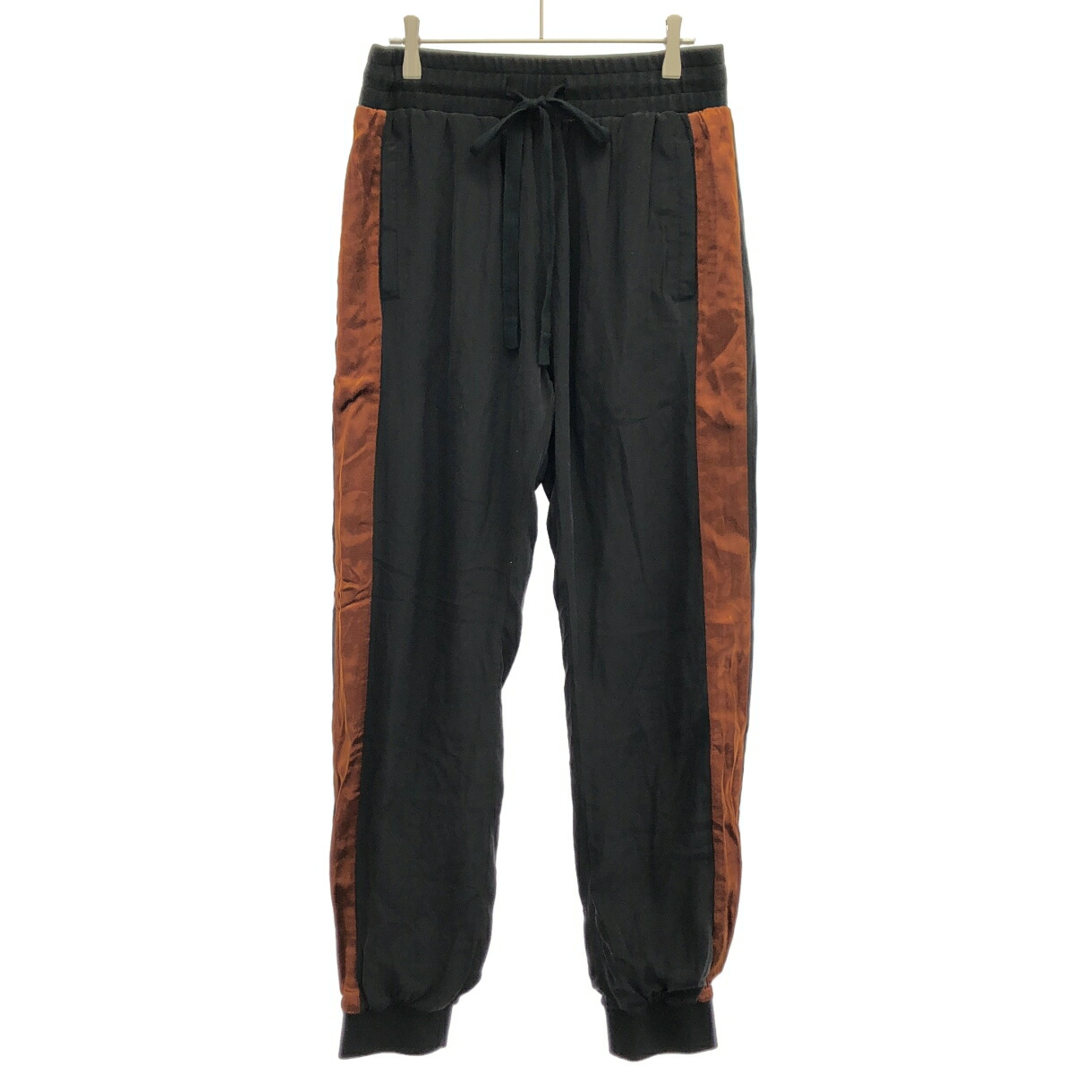 HAIDER ACKERMANN ハイダーアッカーマン サイドラインイージーパンツ  黒いこと 赤銅色 48 【中古】 ITA9XK7OP6YW