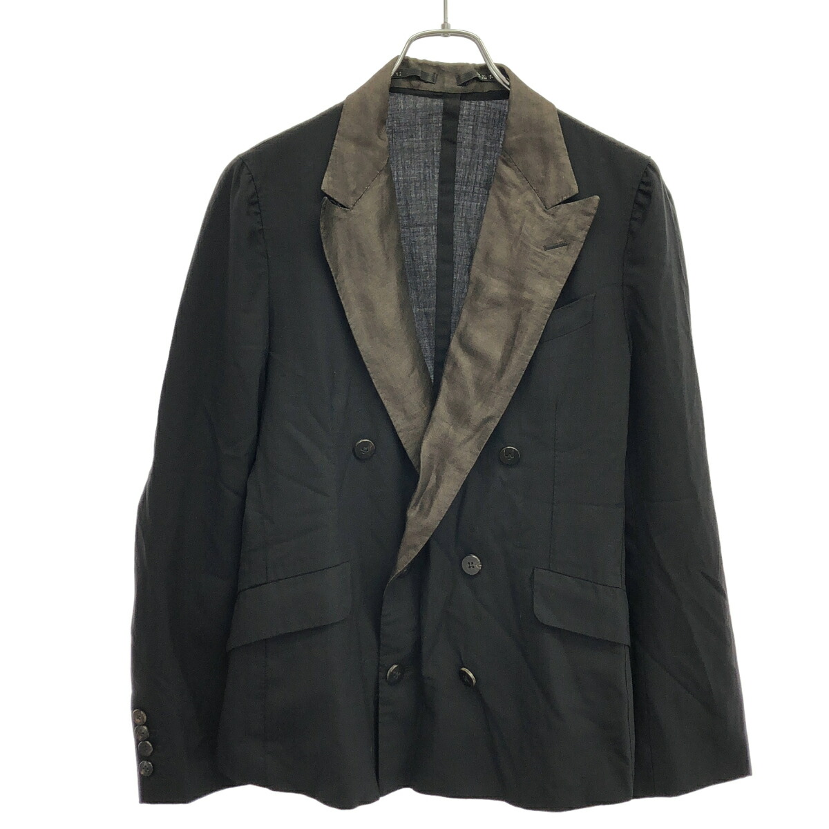 ANSNAM アンスナム ダブルブレストジャケット  黒いこと - 【中古】 ITJC56KOQ1YI