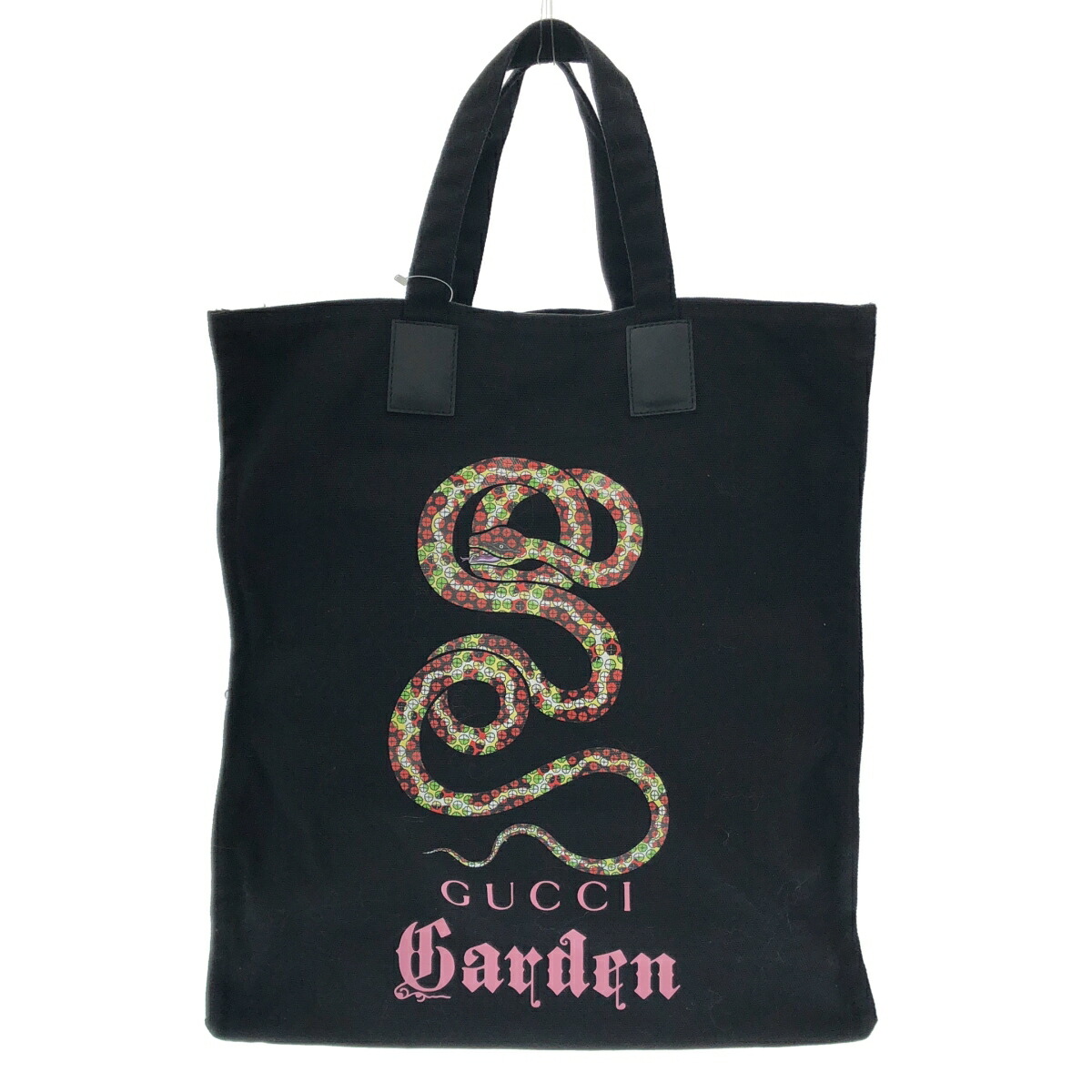 GUCCI グッチ GUCCI GARDEN キャンバストートバッグ  ブラック - 【中古】 IT3Y32XNRVPD