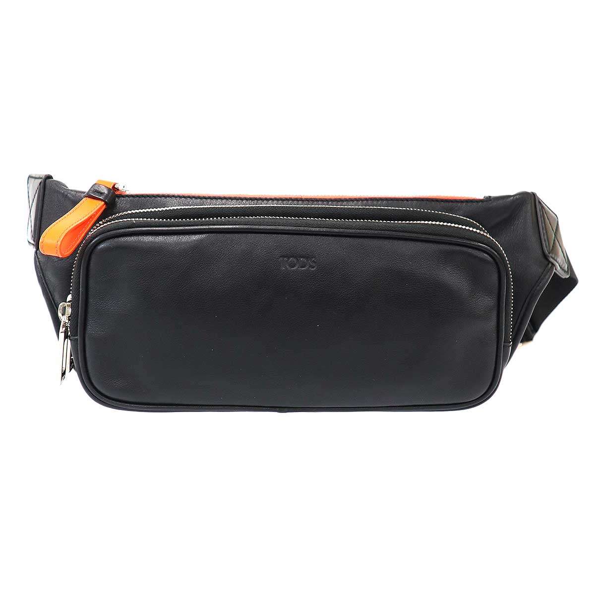 TOD’S トッズ ウエストボディレザーバッグ  黒いこと  【中古】 ITAKHK45HK62
