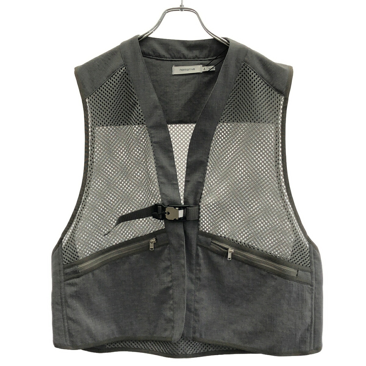 nonnative ノン原住民 23SS JOGGER VEST POLY MESH WITH FIDLOCK BUCKLE メッシュジョガーベスト NN-V4204 薄墨色 4 【中古】 ITERU89OW50O